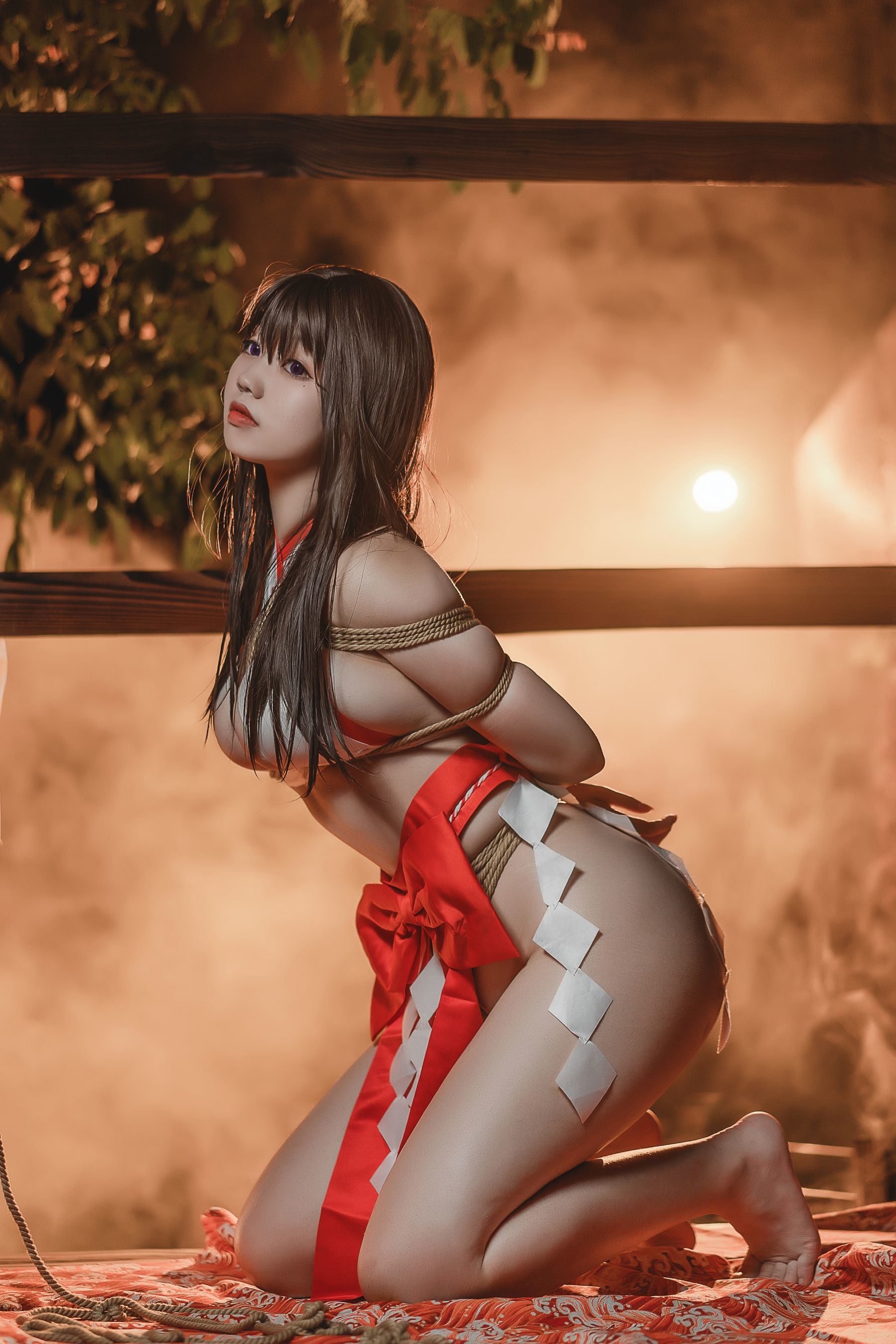 [网红COSER写真] 啊日日_Ganlory - 绳与巫女
