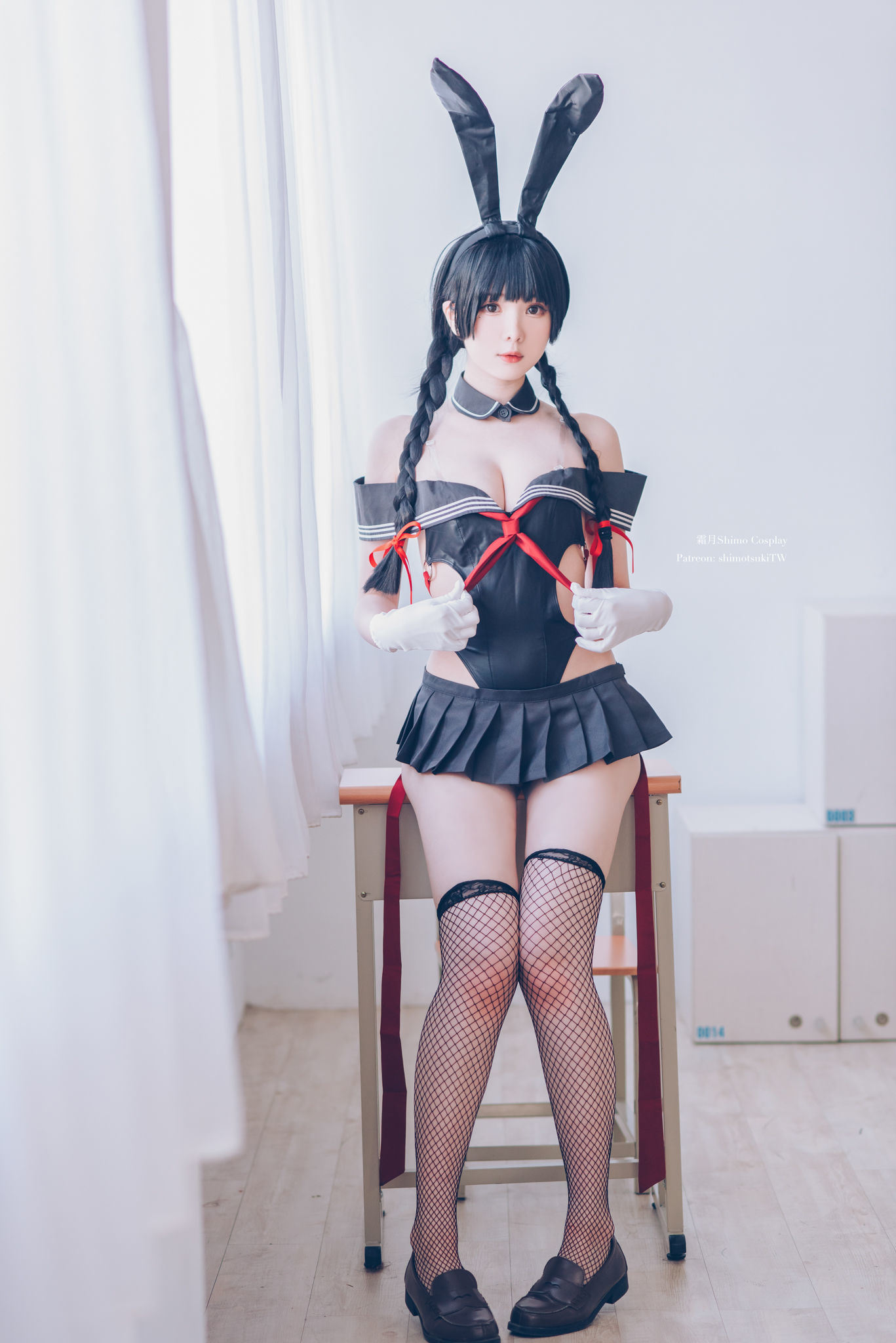網紅COSER寫真] 微博妹紙霜月shimo - 卯月桃子 水手服兔女郎