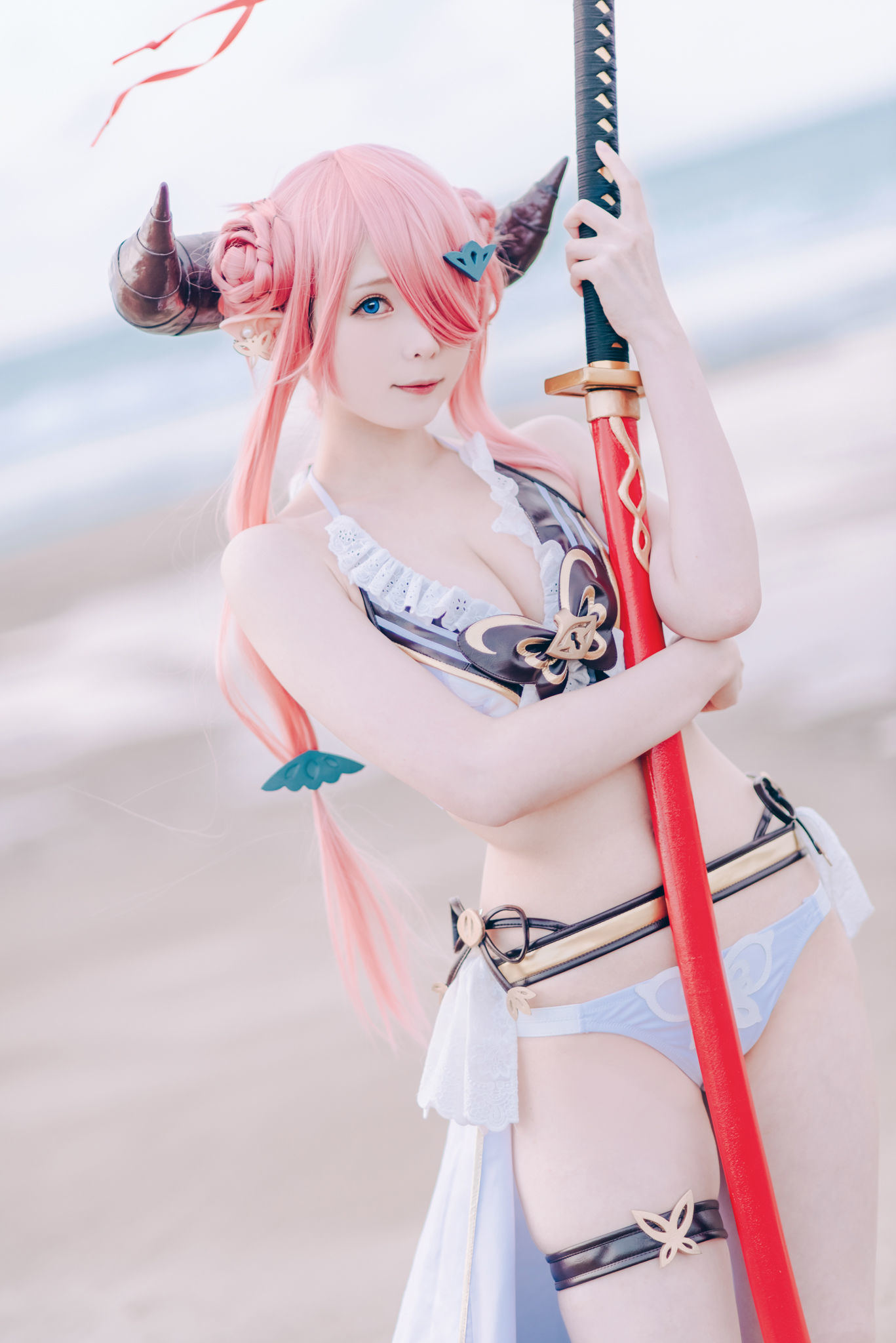 인터넷 유명인 COSER 사진] 위보 소녀 상월 shimo - 그랑블루 판타지 날메야