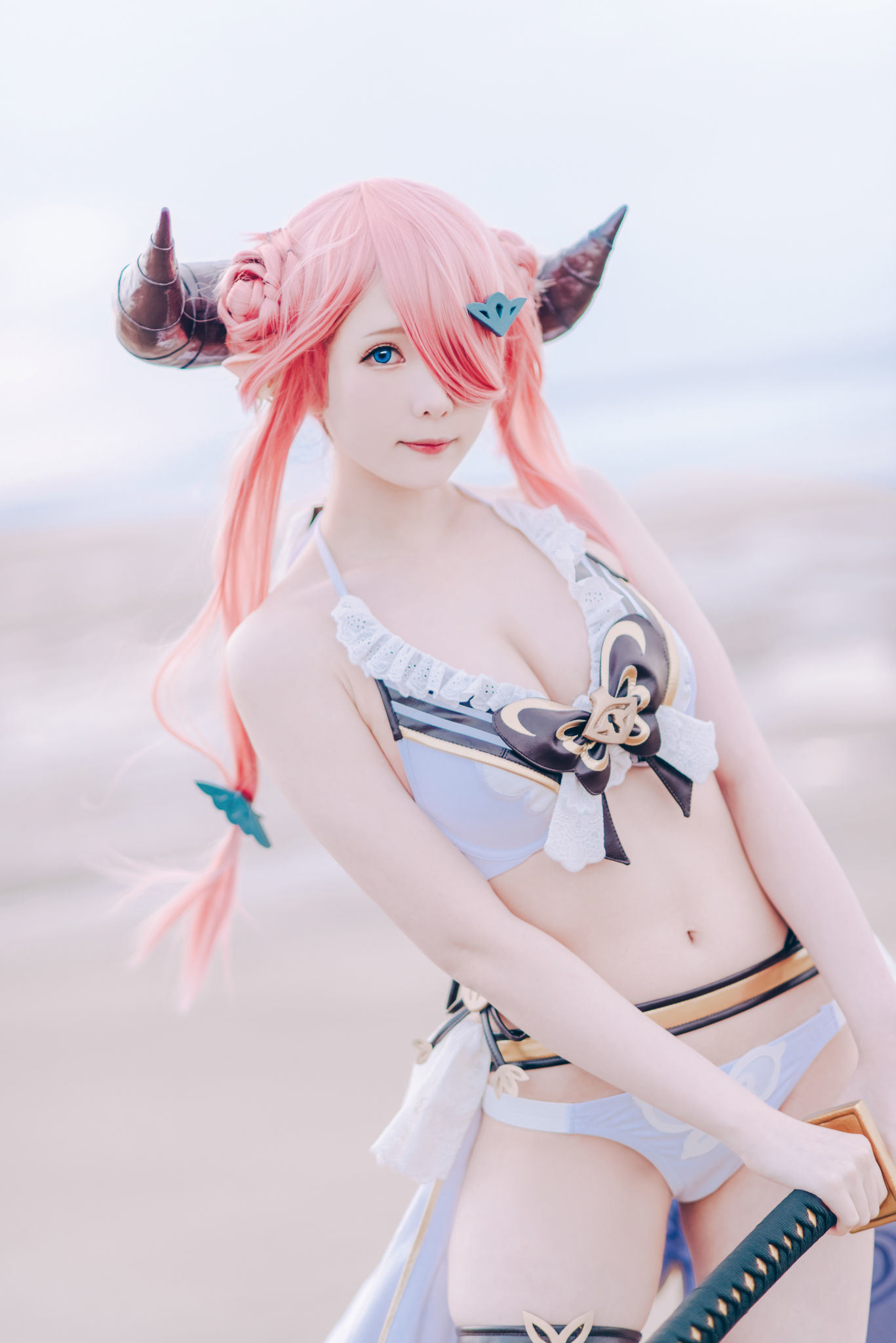 인터넷 유명인 COSER 사진] 위보 소녀 상월 shimo - 그랑블루 판타지 날메야