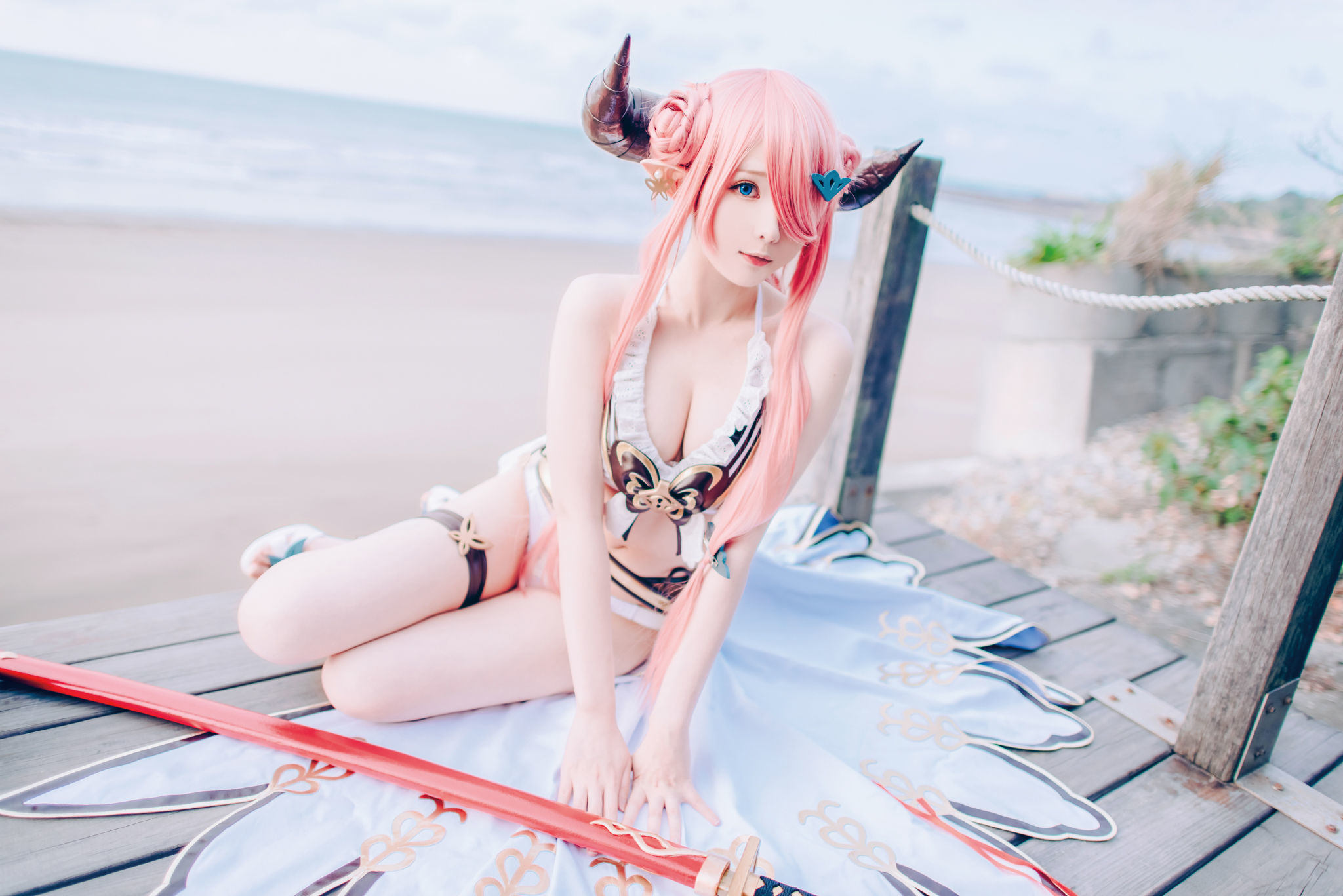 인터넷 유명인 COSER 사진] 위보 소녀 상월 shimo - 그랑블루 판타지 날메야