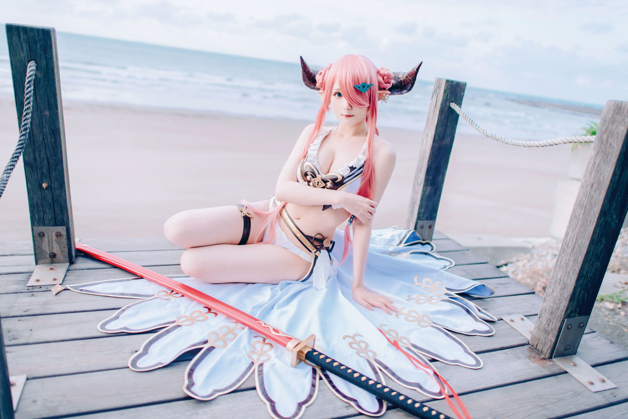 인터넷 유명인 COSER 사진] 위보 소녀 상월 shimo - 그랑블루 판타지 날메야