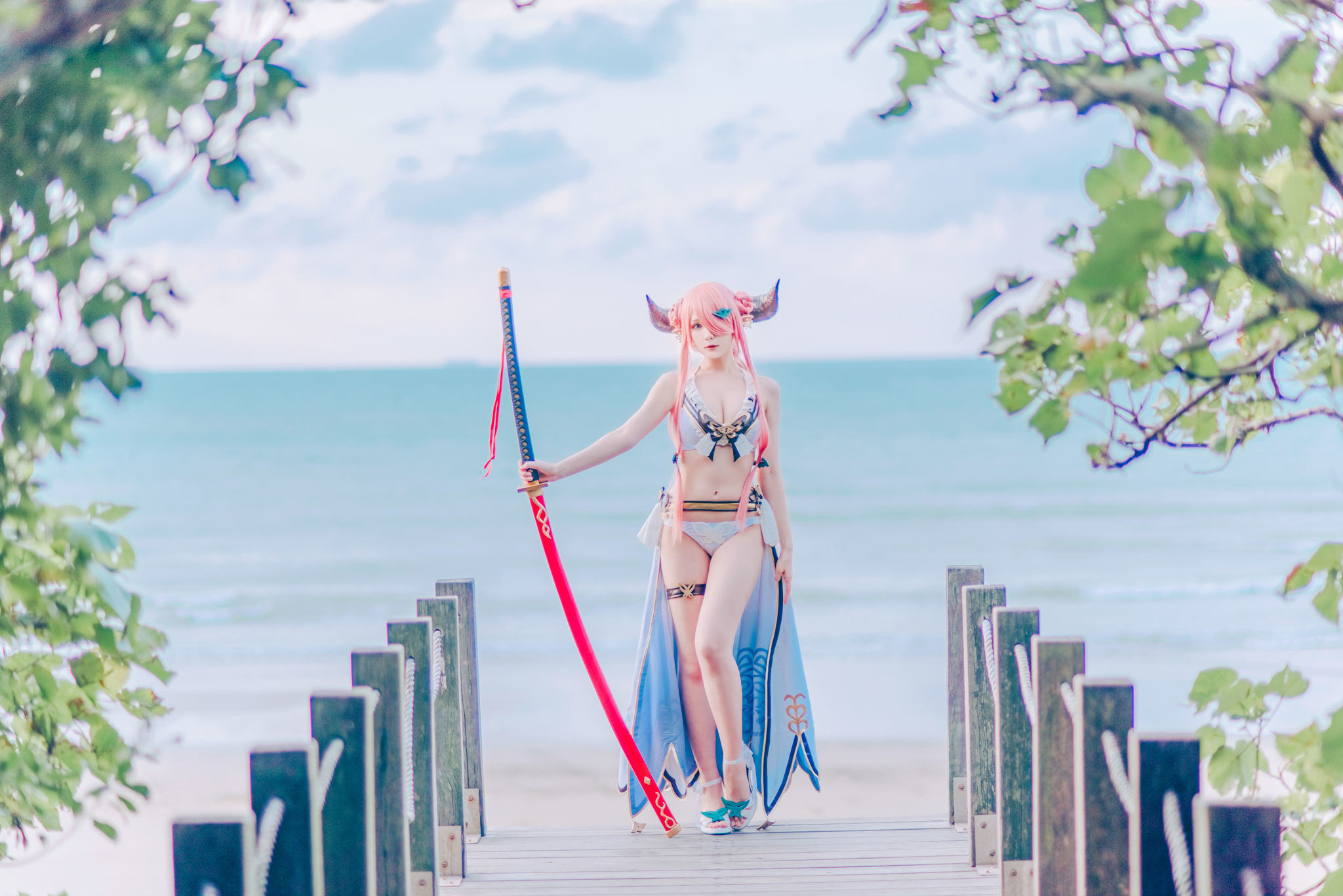 인터넷 유명인 COSER 사진] 위보 소녀 상월 shimo - 그랑블루 판타지 날메야