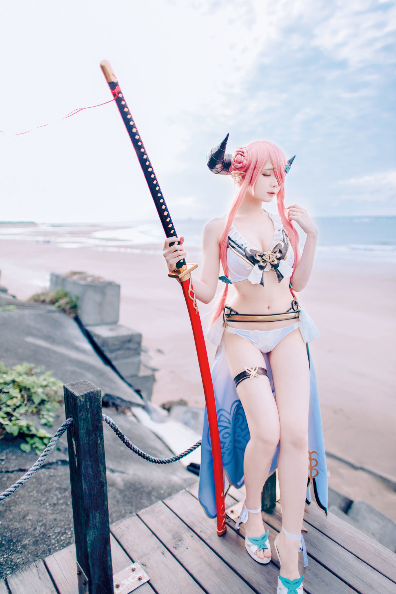 인터넷 유명인 COSER 사진] 위보 소녀 상월 shimo - 그랑블루 판타지 날메야