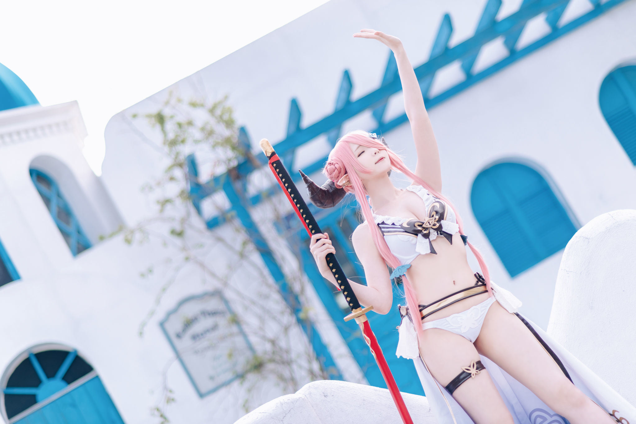 인터넷 유명인 COSER 사진] 위보 소녀 상월 shimo - 그랑블루 판타지 날메야