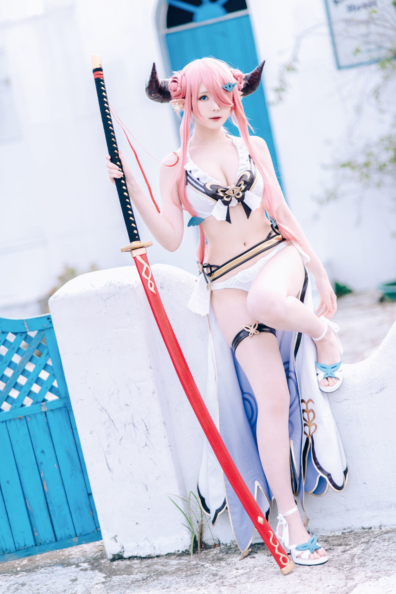 인터넷 유명인 COSER 사진] 위보 소녀 상월 shimo - 그랑블루 판타지 날메야