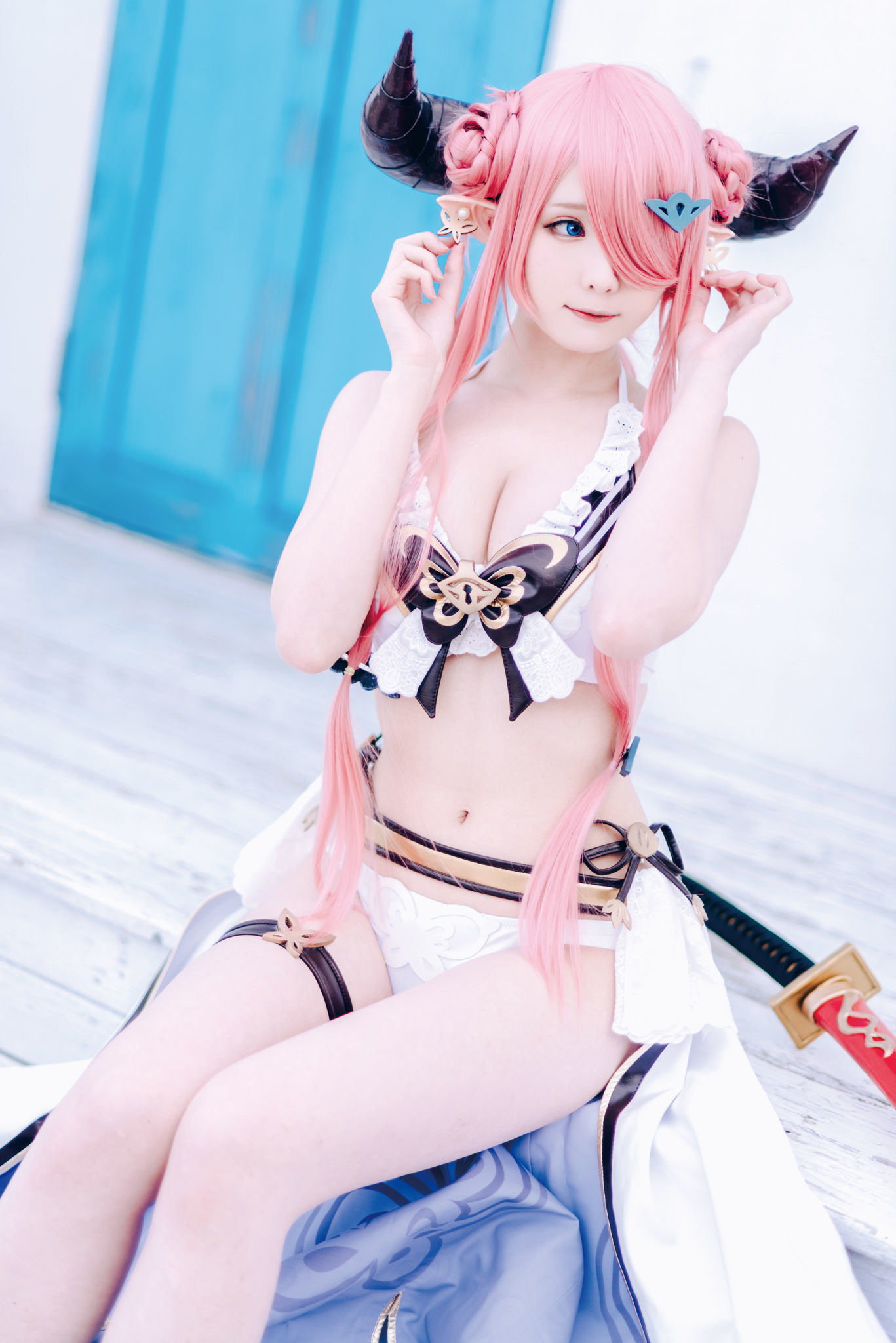 인터넷 유명인 COSER 사진] 위보 소녀 상월 shimo - 그랑블루 판타지 날메야