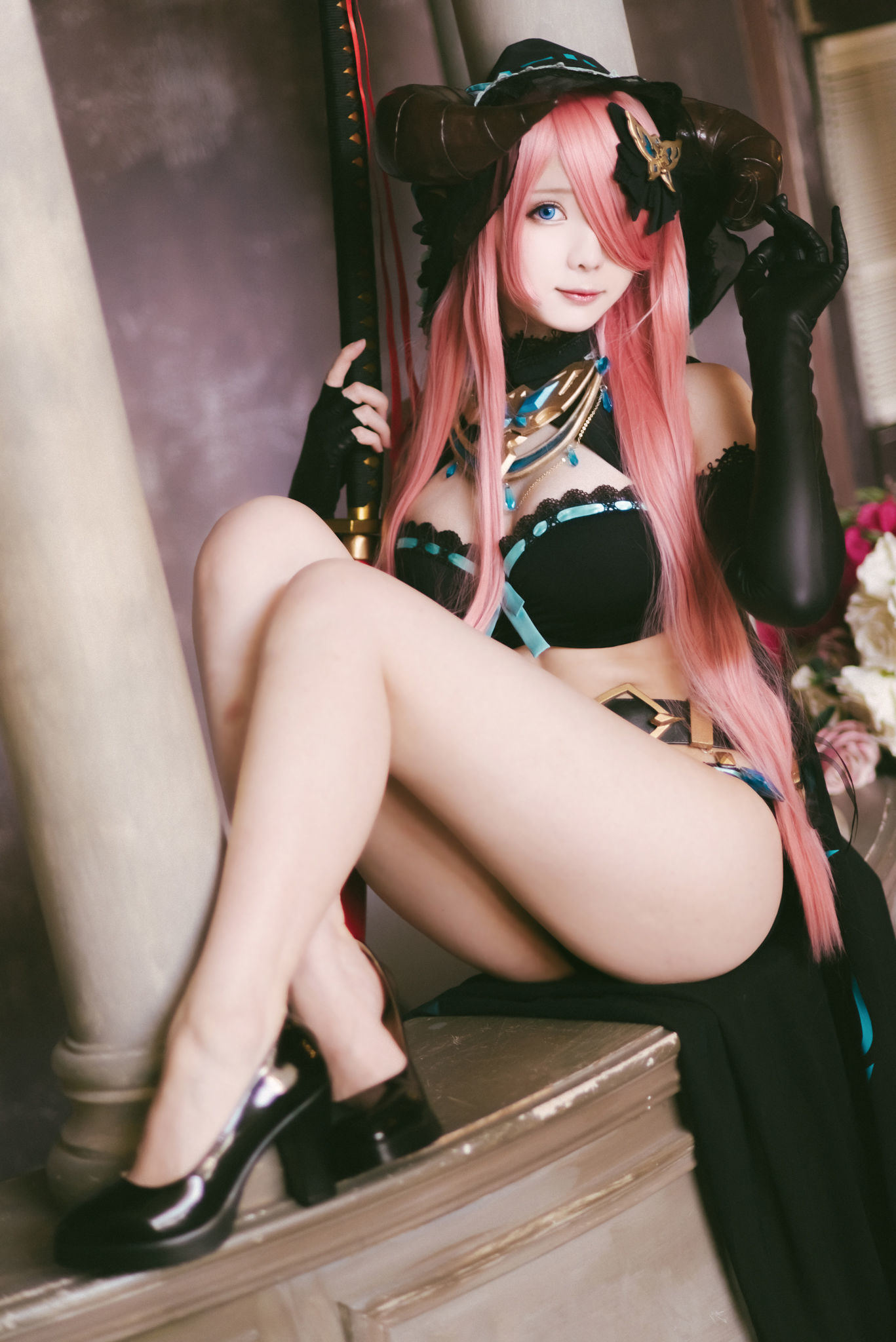 인터넷 유명인 COSER 사진] 위보 소녀 상월 shimo - 그랑블루 판타지 날메야