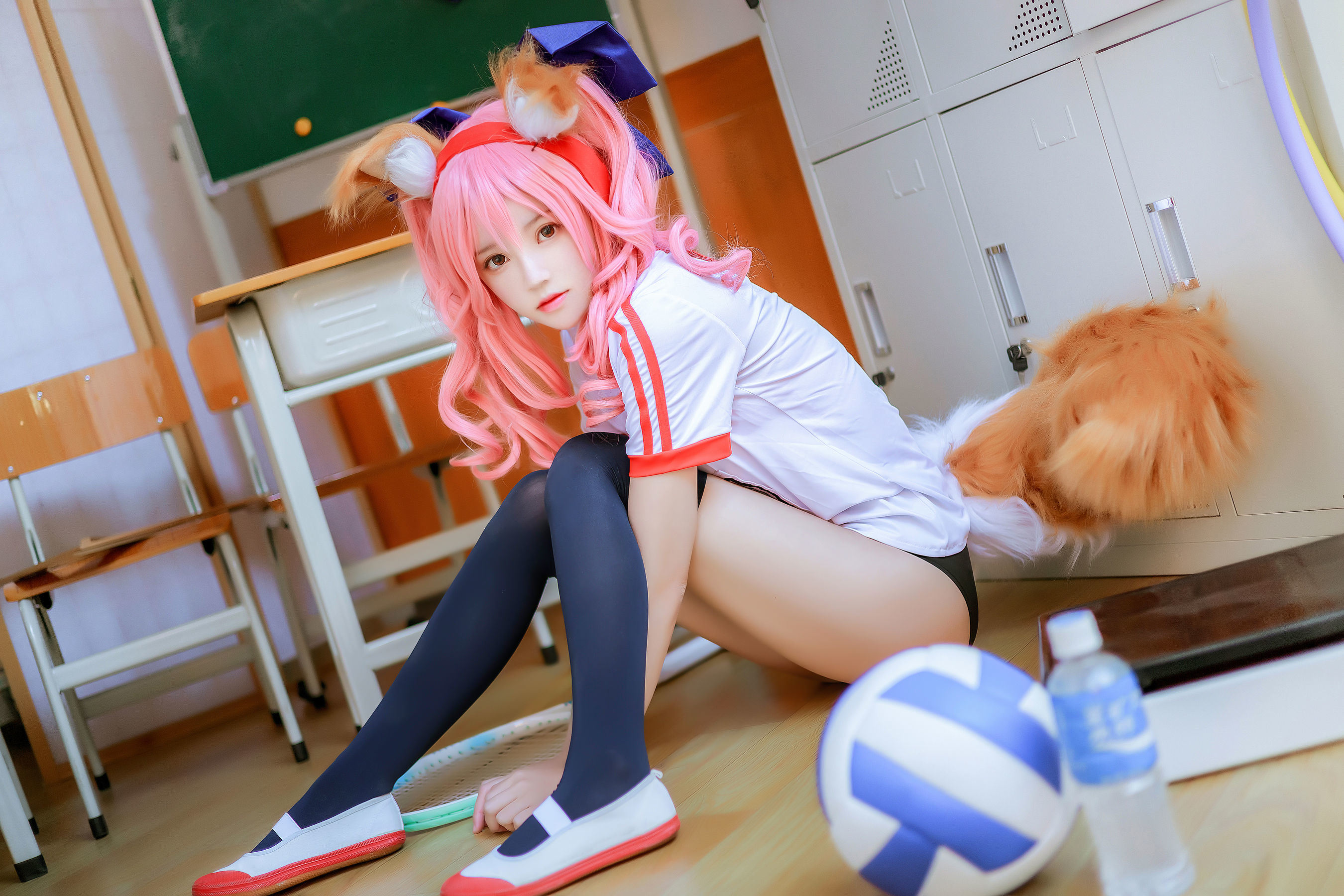 網紅COSER寫真] 櫻桃喵 - 玉藻前體操服