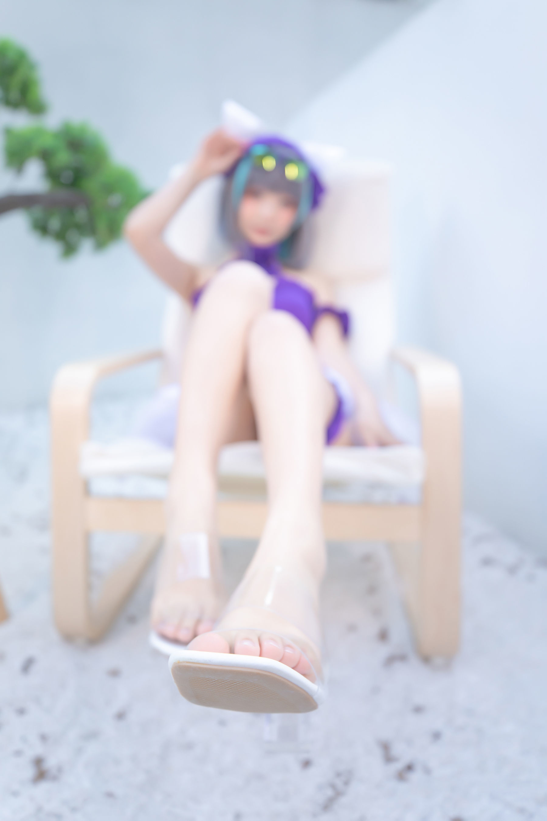 Internet Celebrity COSER Photobook]  belle ta Kagura Ban Mafuyu of Cheshire - Pure Color Courtyard