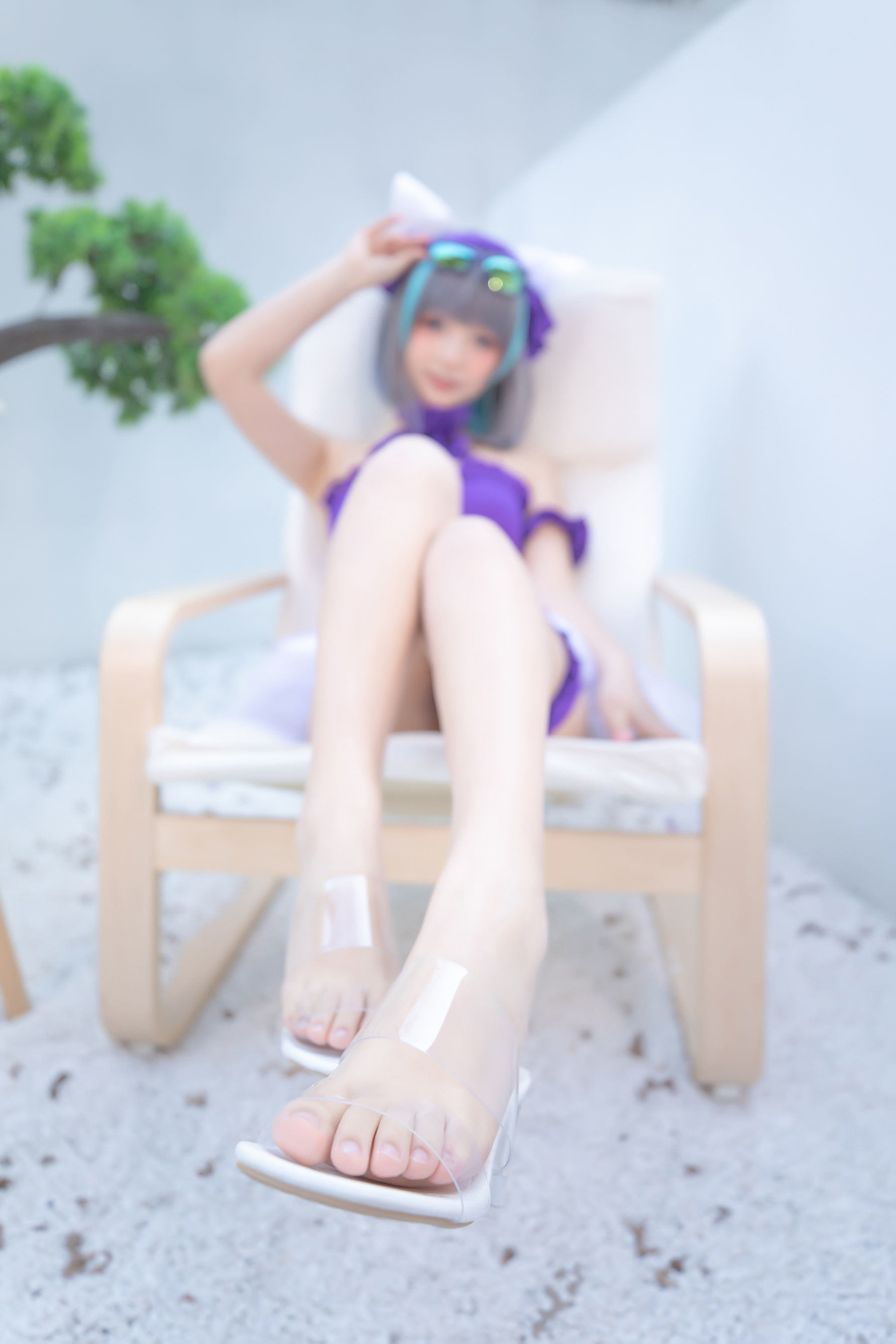 Internet Celebrity COSER Photobook]  belle ta Kagura Ban Mafuyu of Cheshire - Pure Color Courtyard