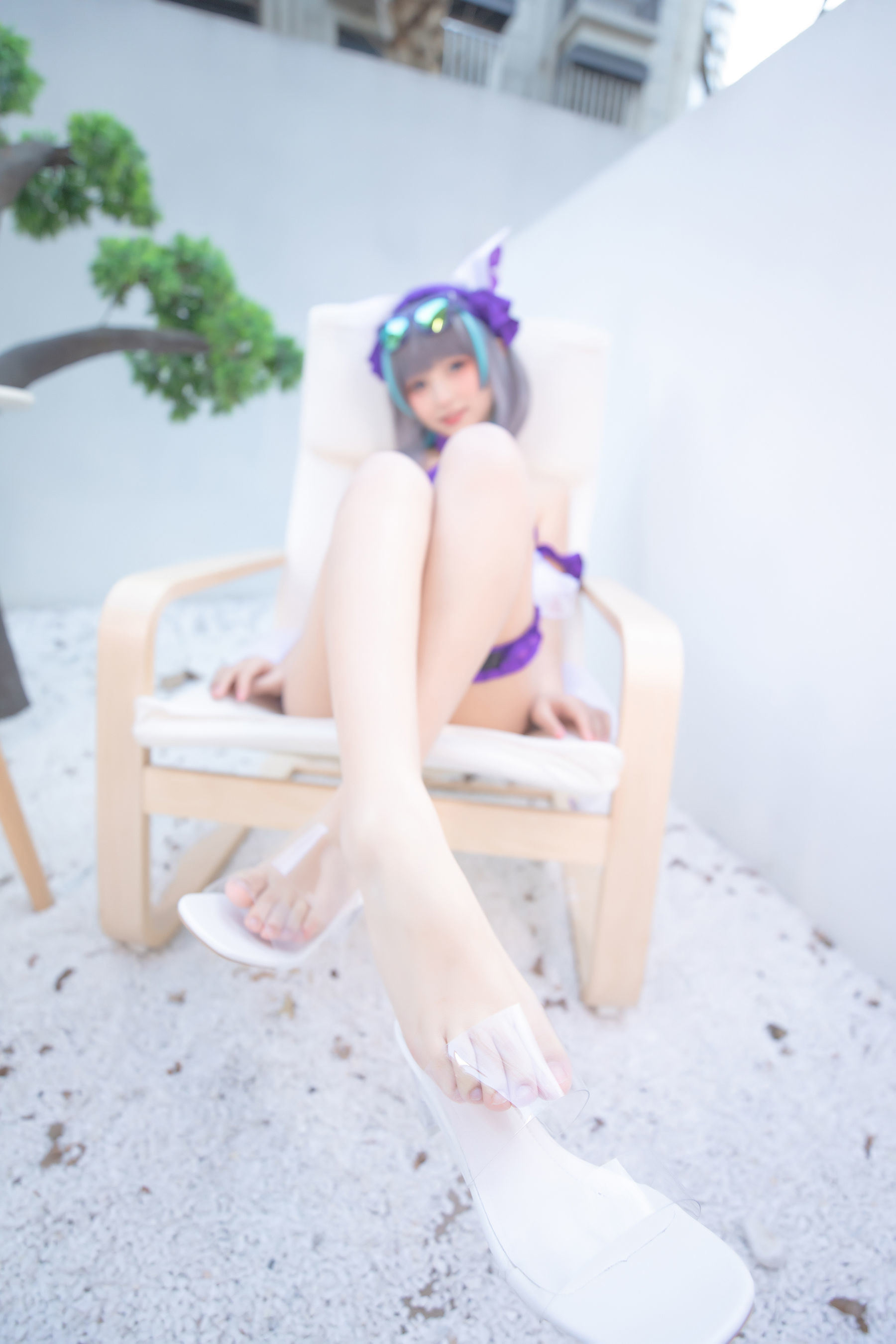 Internet Celebrity COSER Photobook]  belle ta Kagura Ban Mafuyu of Cheshire - Pure Color Courtyard
