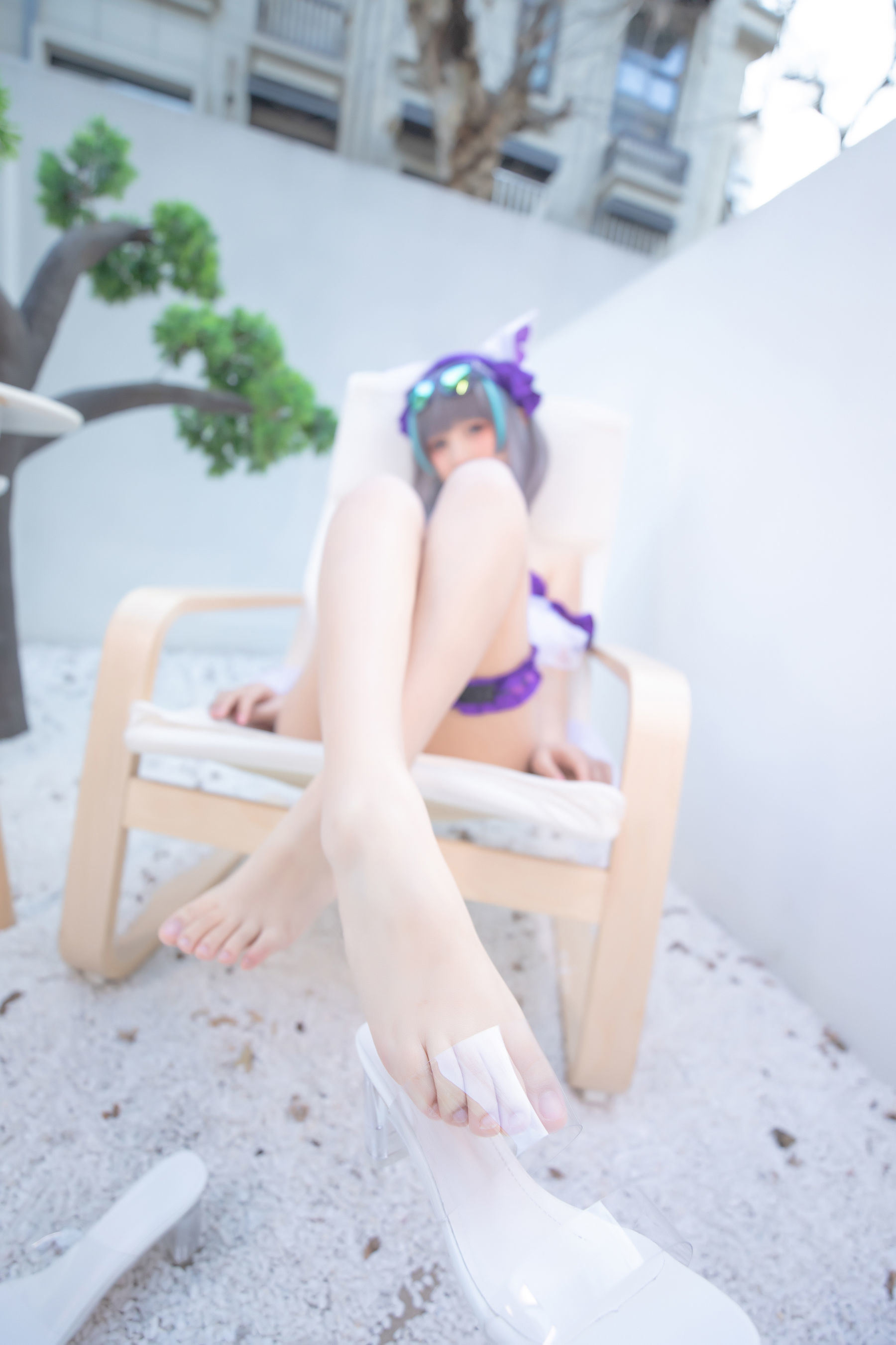 Ảnh Coser Nổi Tiếng Trên Mạng]  belle  Kagura Ban Mafuyu Chi Cheshire - Sân Vườn Màu Thuần