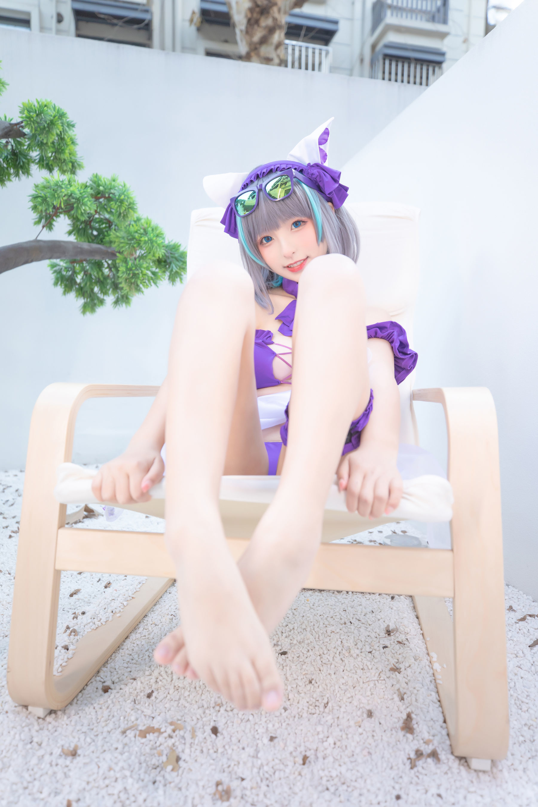 Ảnh Coser Nổi Tiếng Trên Mạng]  belle  Kagura Ban Mafuyu Chi Cheshire - Sân Vườn Màu Thuần