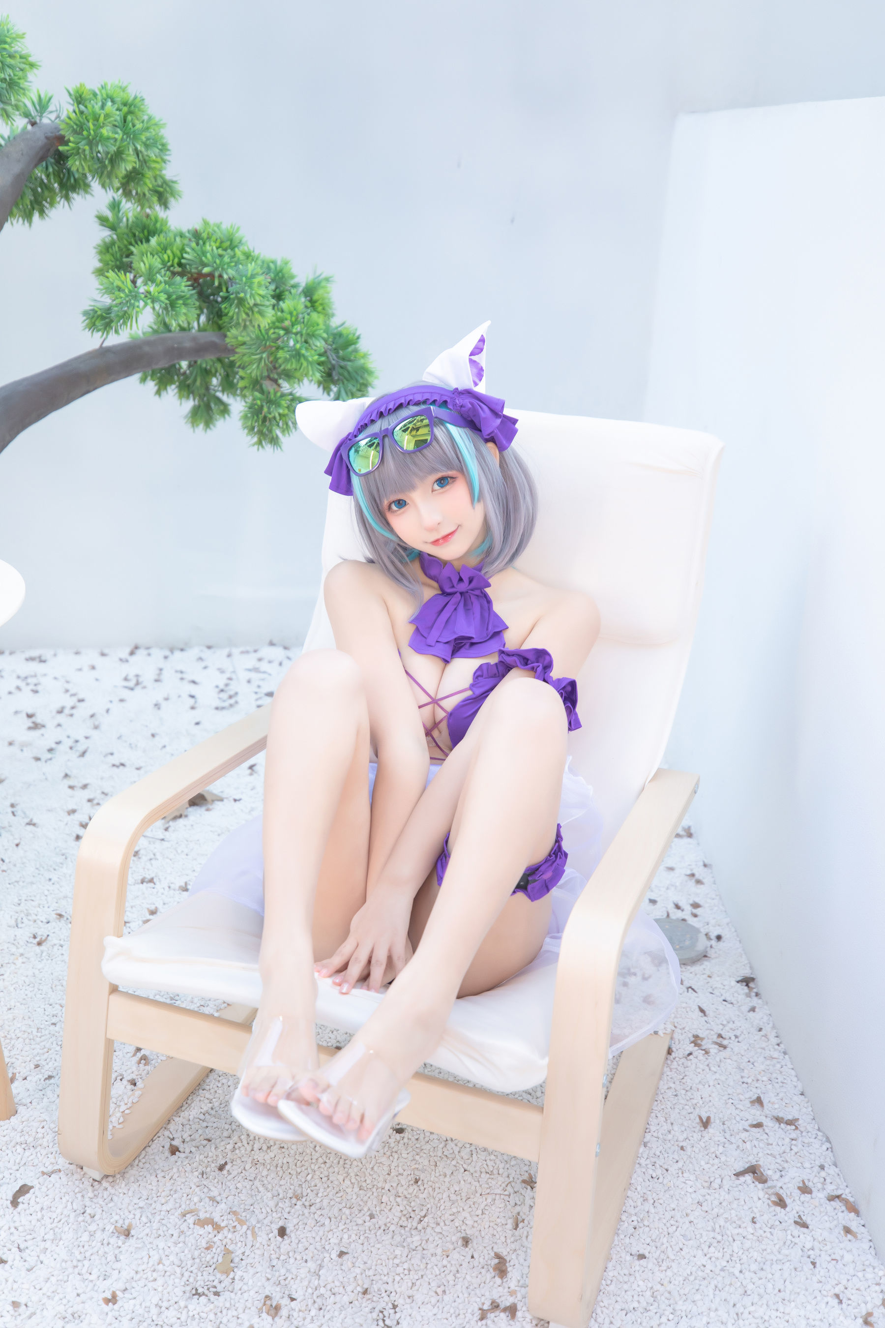 Ảnh Coser Nổi Tiếng Trên Mạng]  belle  Kagura Ban Mafuyu Chi Cheshire - Sân Vườn Màu Thuần