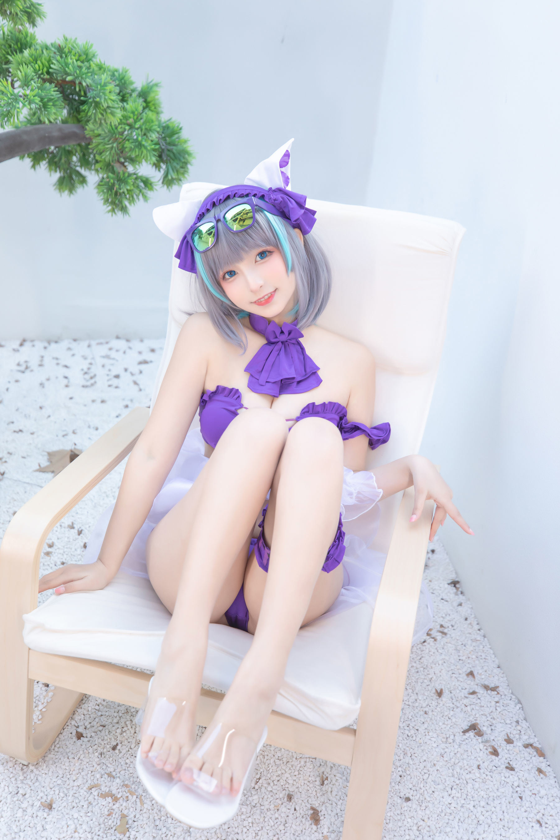 Ảnh Coser Nổi Tiếng Trên Mạng]  belle  Kagura Ban Mafuyu Chi Cheshire - Sân Vườn Màu Thuần