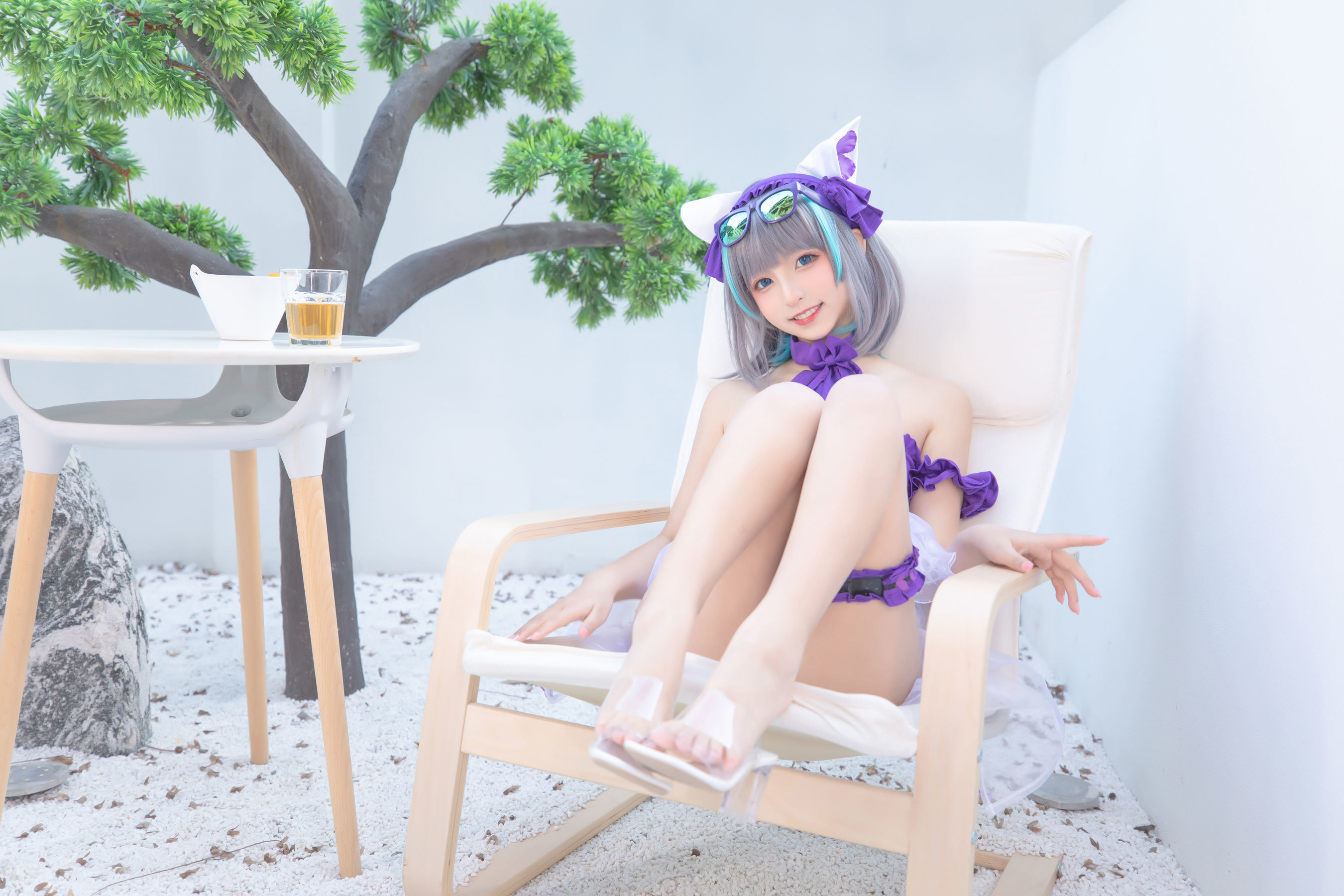 Ảnh Coser Nổi Tiếng Trên Mạng]  belle  Kagura Ban Mafuyu Chi Cheshire - Sân Vườn Màu Thuần