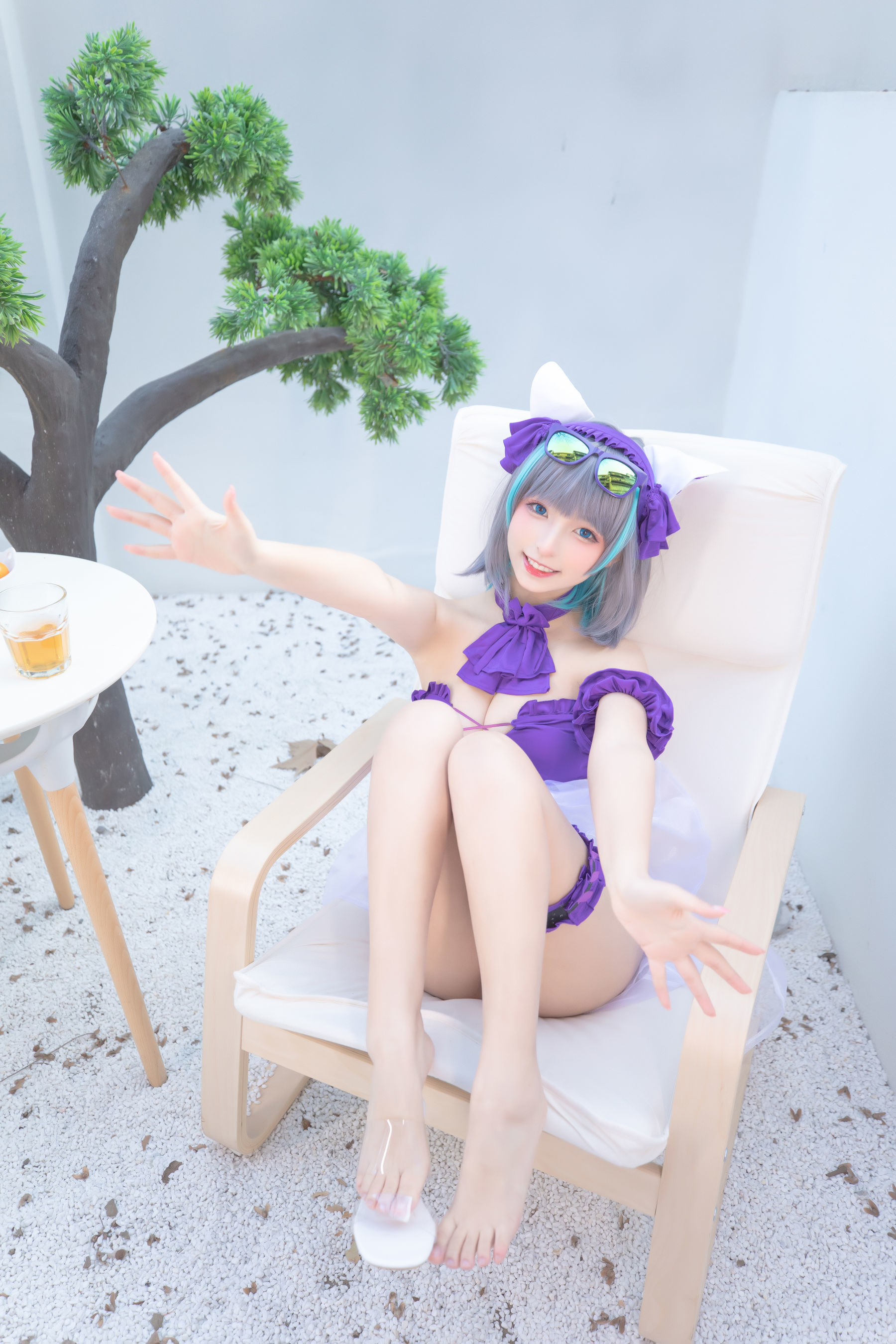 Ảnh Coser Nổi Tiếng Trên Mạng]  belle  Kagura Ban Mafuyu Chi Cheshire - Sân Vườn Màu Thuần