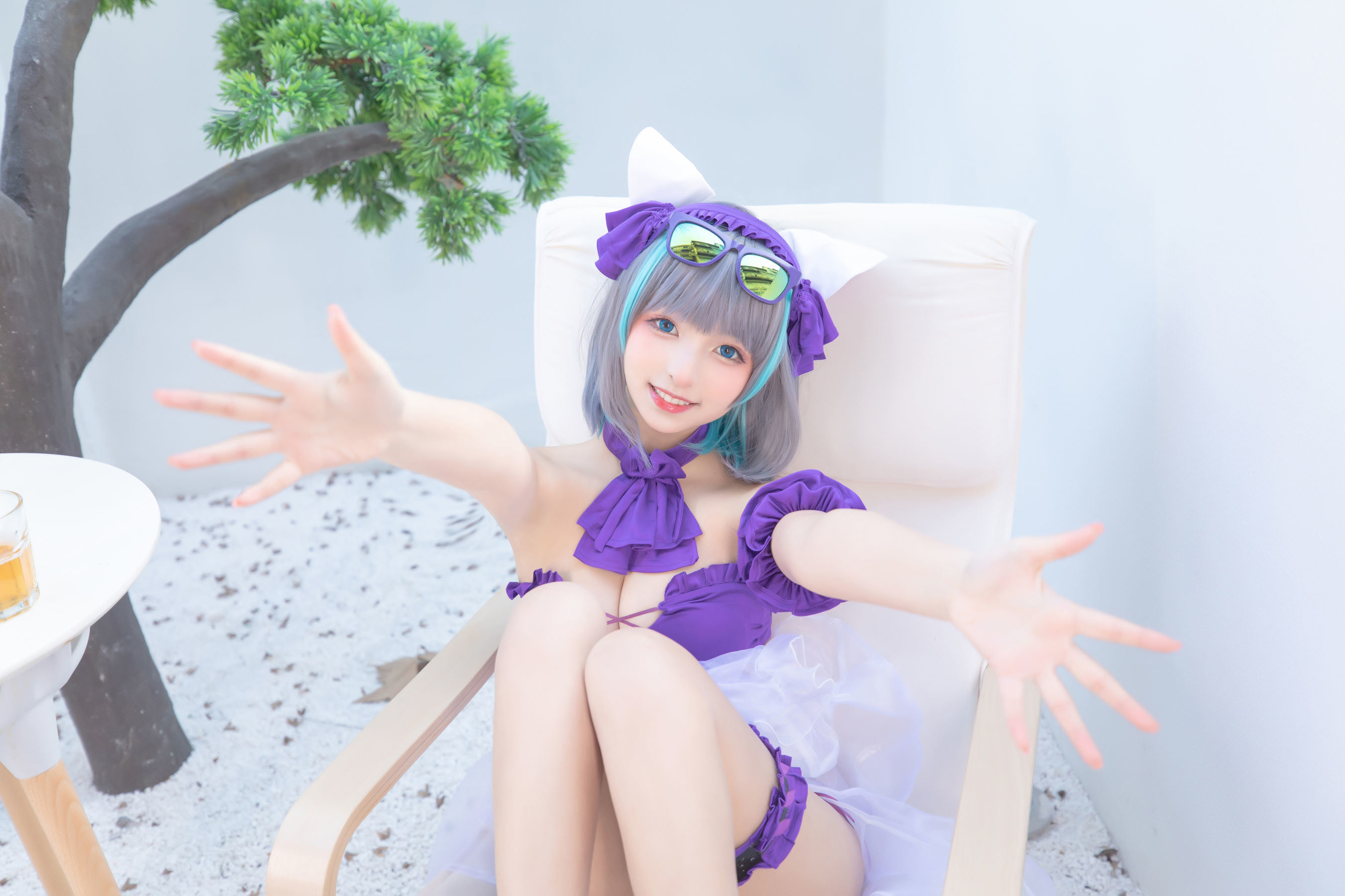 Ảnh Coser Nổi Tiếng Trên Mạng]  belle  Kagura Ban Mafuyu Chi Cheshire - Sân Vườn Màu Thuần