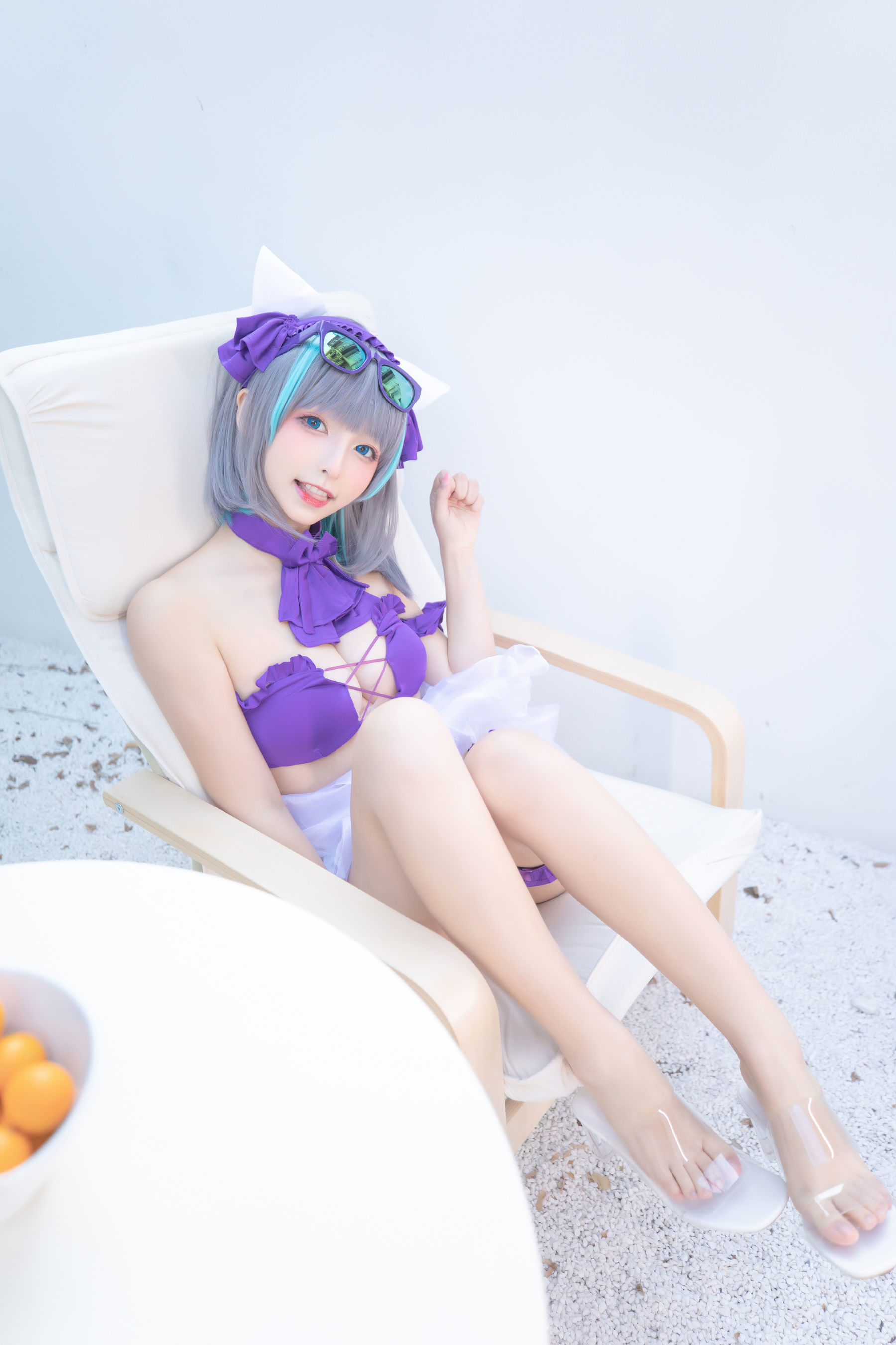 Ảnh Coser Nổi Tiếng Trên Mạng]  belle  Kagura Ban Mafuyu Chi Cheshire - Sân Vườn Màu Thuần
