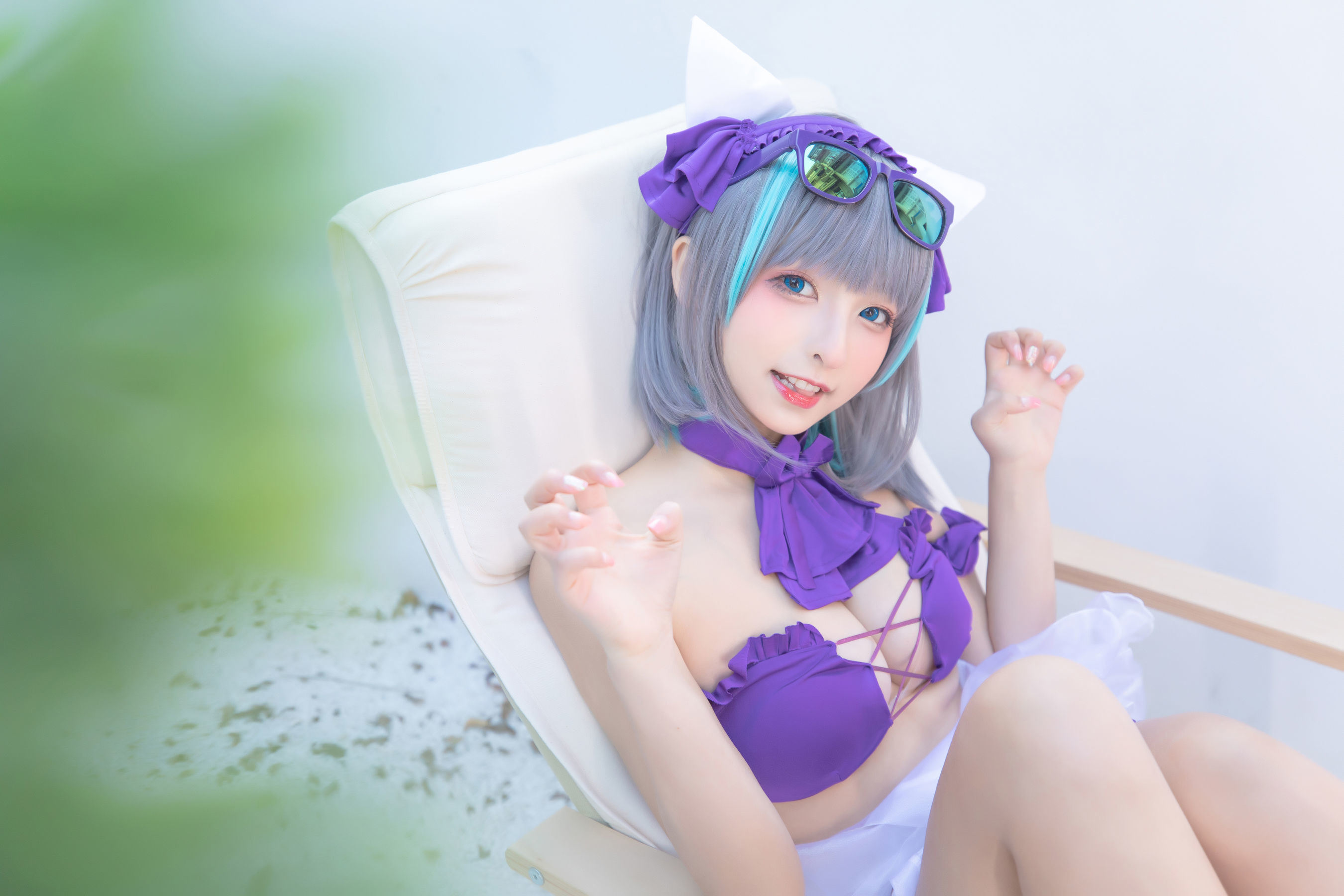 Ảnh Coser Nổi Tiếng Trên Mạng]  belle  Kagura Ban Mafuyu Chi Cheshire - Sân Vườn Màu Thuần