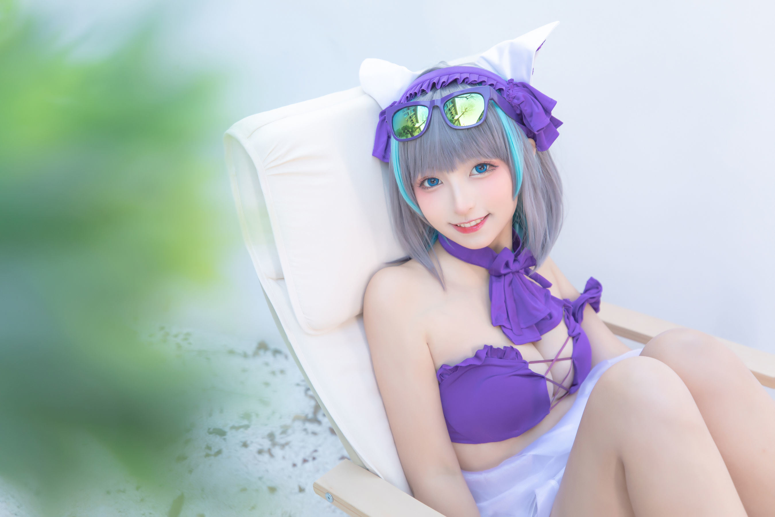 Ảnh Coser Nổi Tiếng Trên Mạng]  belle  Kagura Ban Mafuyu Chi Cheshire - Sân Vườn Màu Thuần