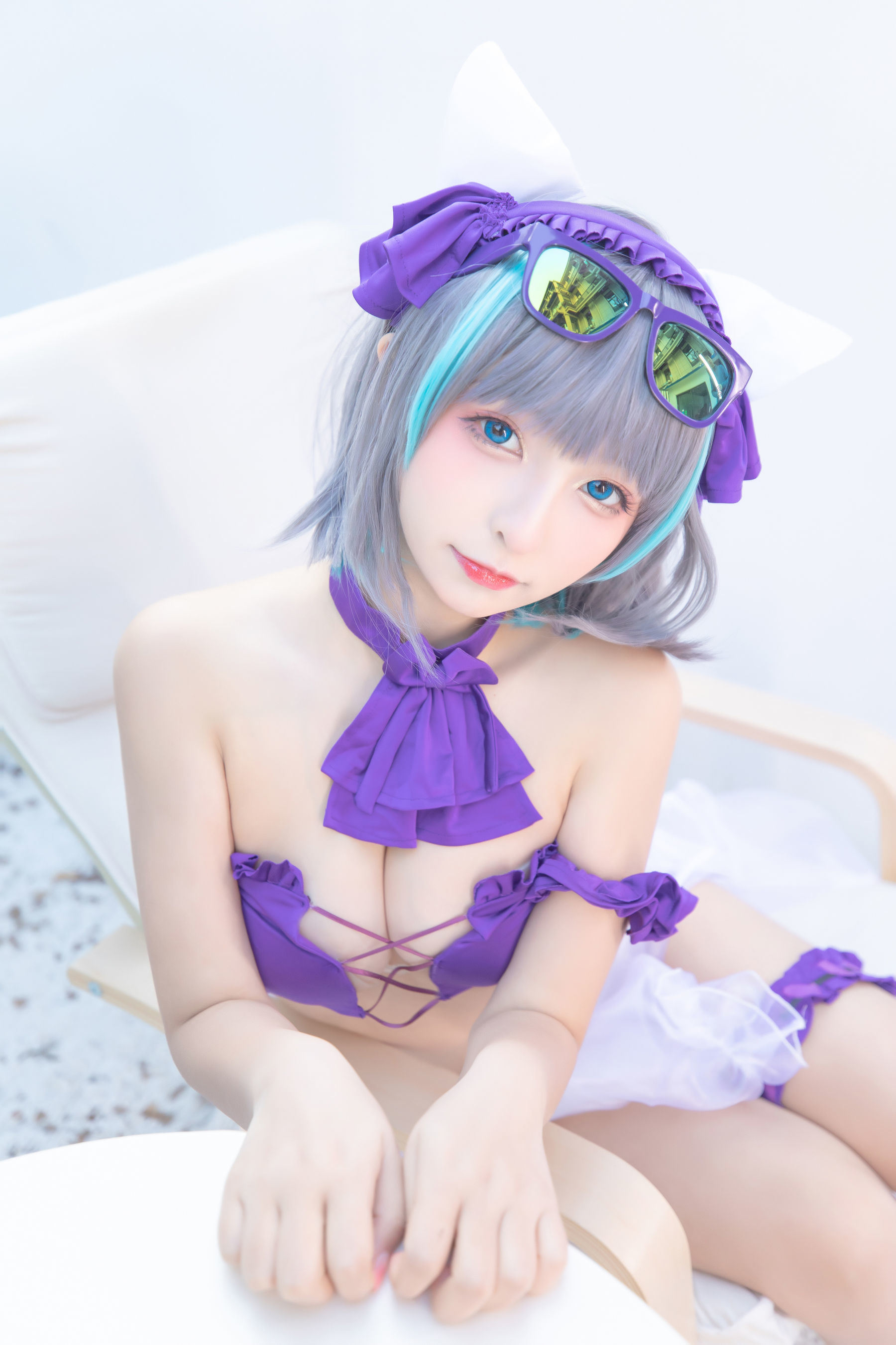 Ảnh Coser Nổi Tiếng Trên Mạng]  belle  Kagura Ban Mafuyu Chi Cheshire - Sân Vườn Màu Thuần