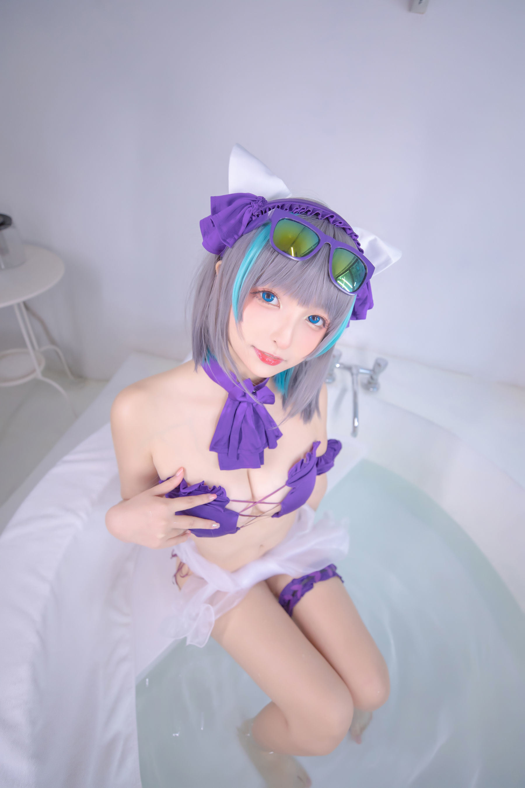 Ảnh Coser Nổi Tiếng Trên Mạng]  belle  Kagura Ban Mafuyu Chi Cheshire - Sân Vườn Màu Thuần