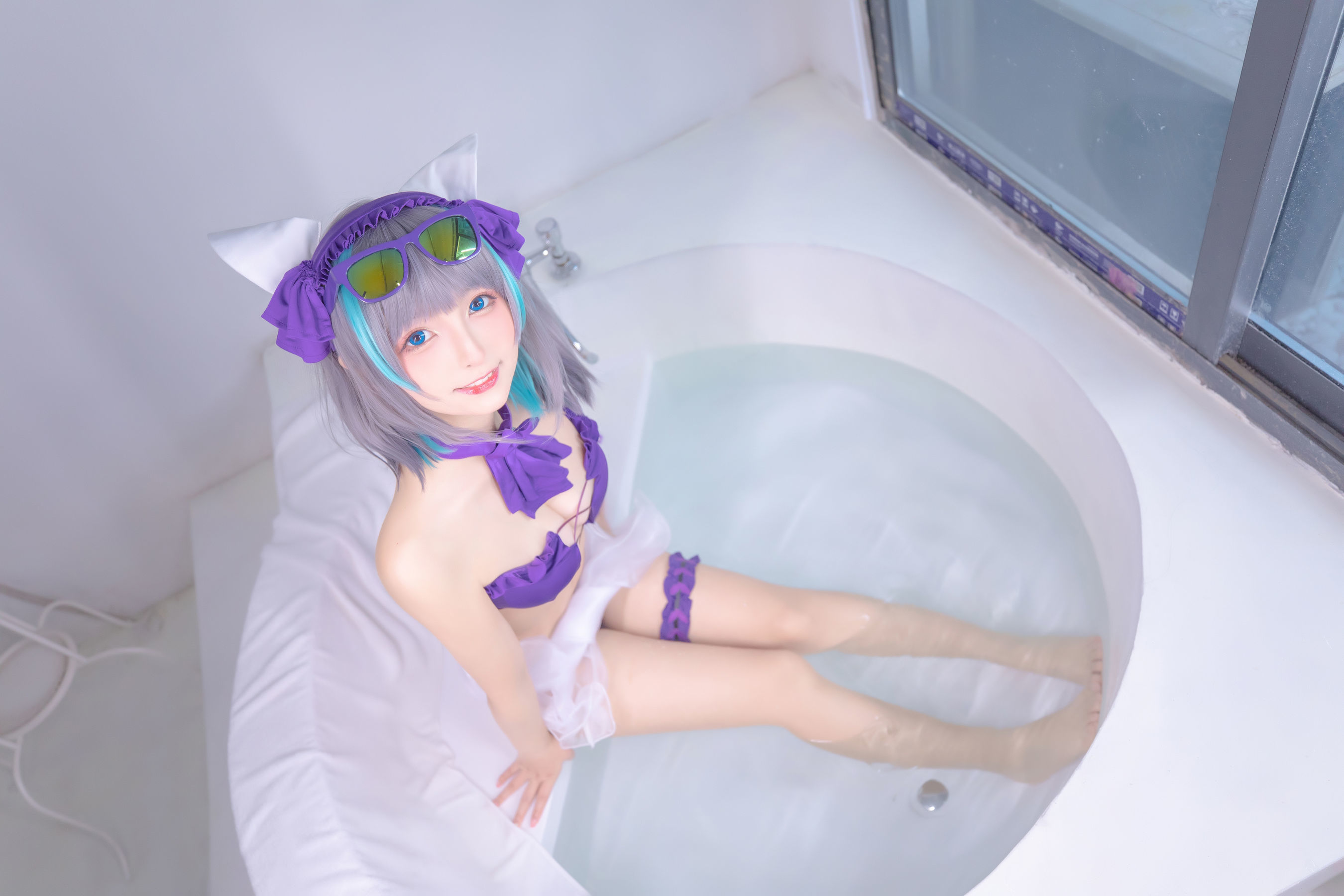 Ảnh Coser Nổi Tiếng Trên Mạng]  belle  Kagura Ban Mafuyu Chi Cheshire - Sân Vườn Màu Thuần