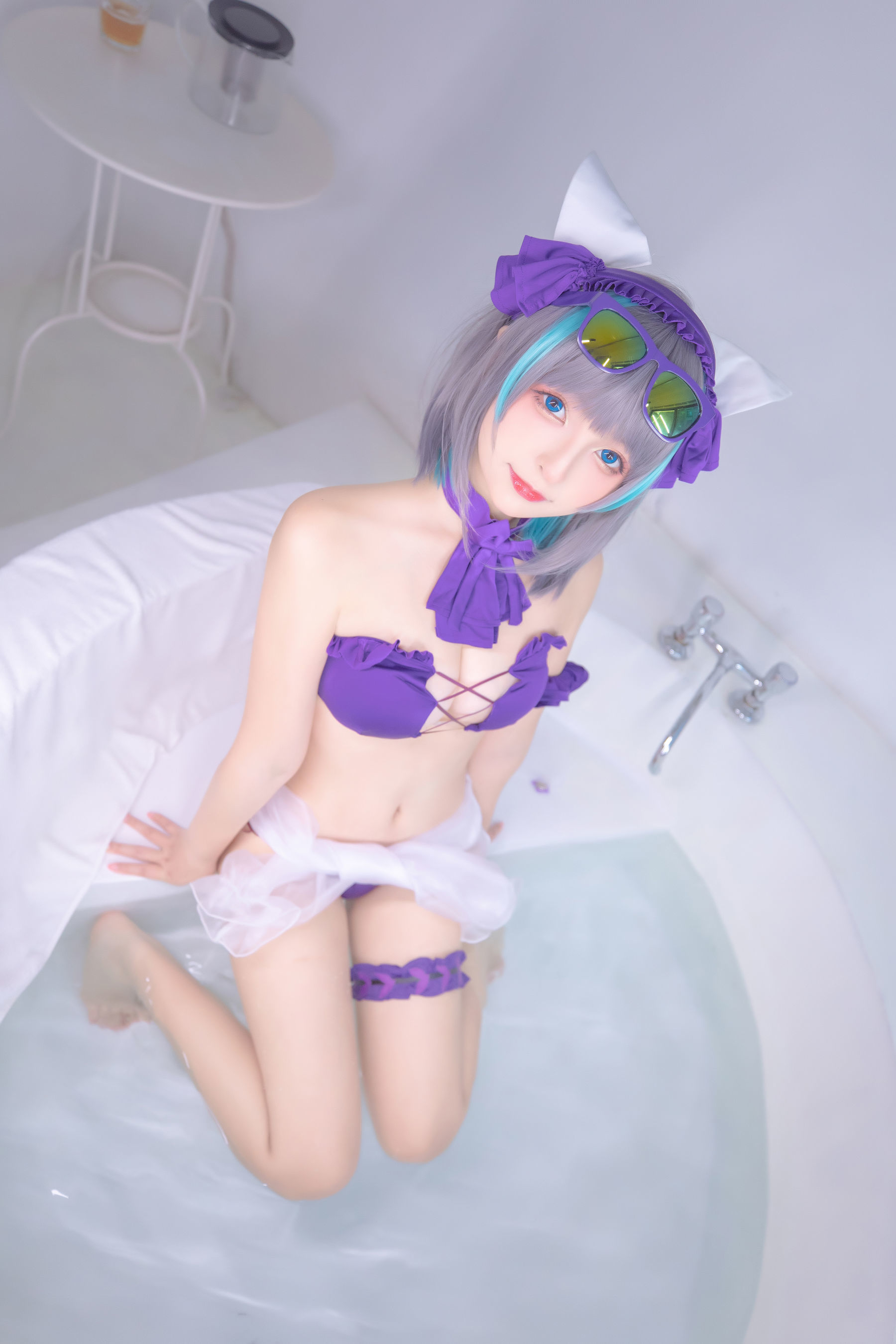 Ảnh Coser Nổi Tiếng Trên Mạng]  belle  Kagura Ban Mafuyu Chi Cheshire - Sân Vườn Màu Thuần
