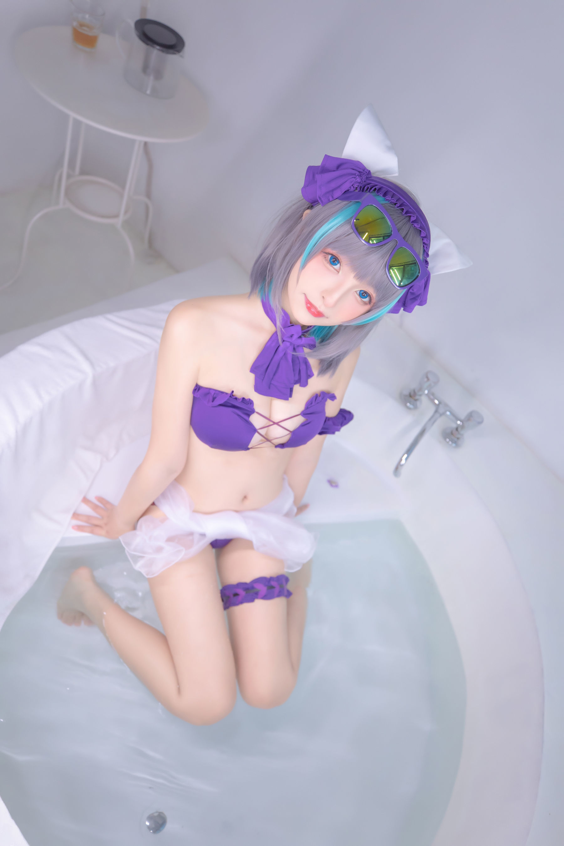 Ảnh Coser Nổi Tiếng Trên Mạng]  belle  Kagura Ban Mafuyu Chi Cheshire - Sân Vườn Màu Thuần
