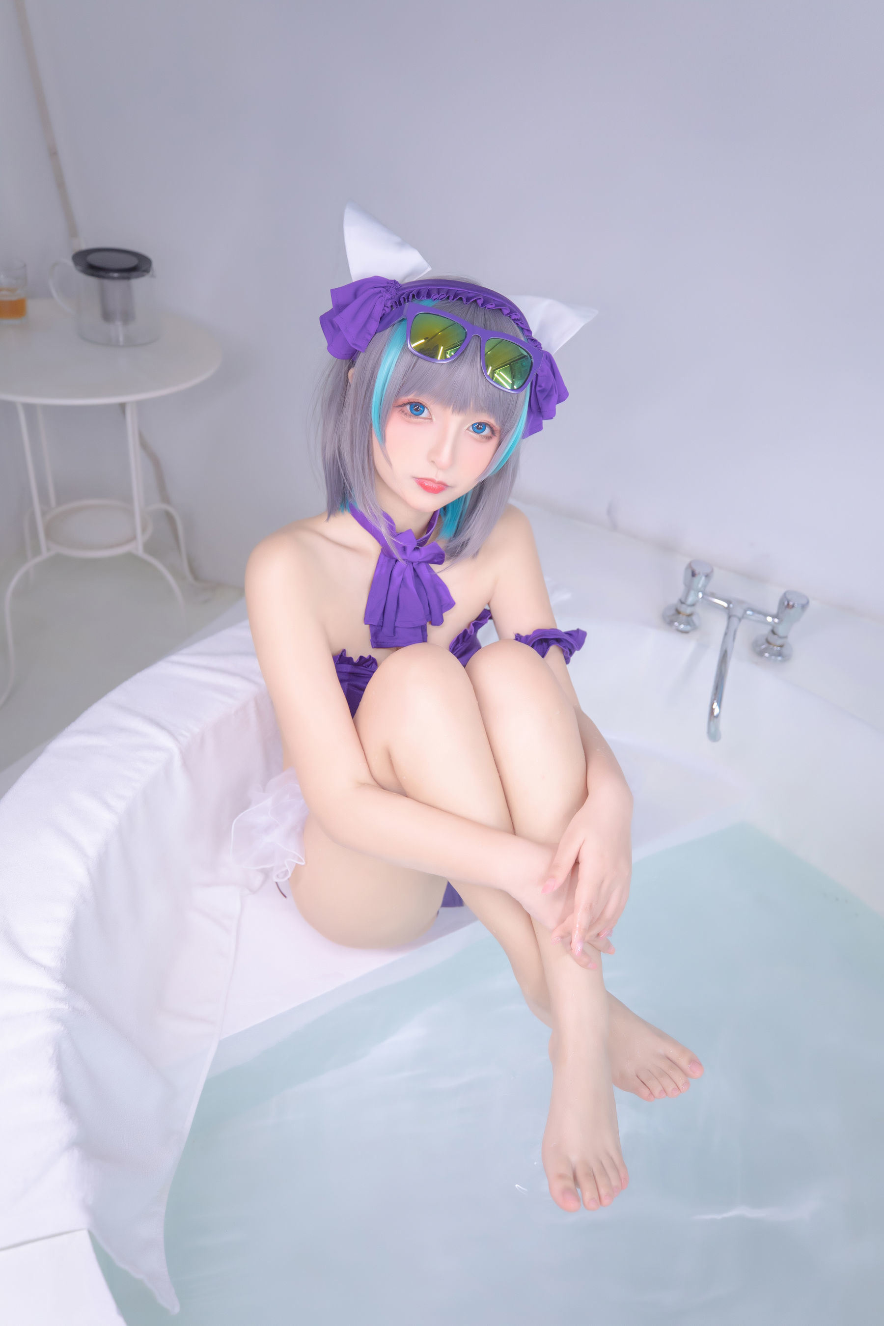 Ảnh Coser Nổi Tiếng Trên Mạng]  belle  Kagura Ban Mafuyu Chi Cheshire - Sân Vườn Màu Thuần
