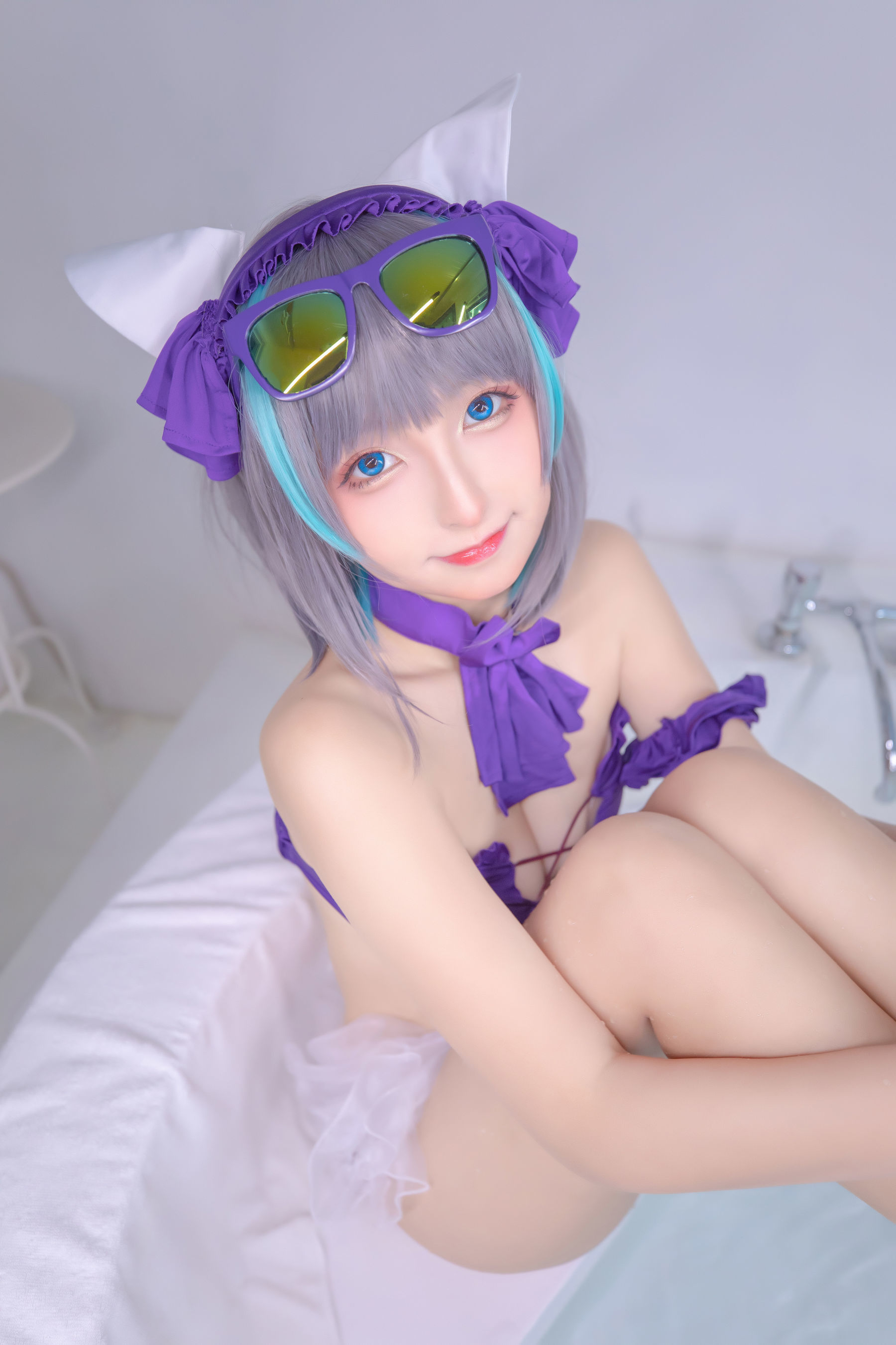Ảnh Coser Nổi Tiếng Trên Mạng]  belle  Kagura Ban Mafuyu Chi Cheshire - Sân Vườn Màu Thuần