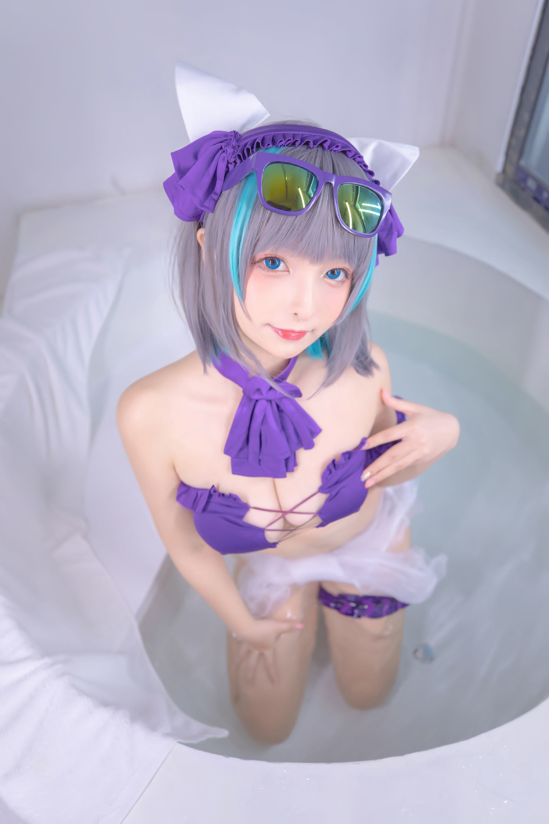 Ảnh Coser Nổi Tiếng Trên Mạng]  belle  Kagura Ban Mafuyu Chi Cheshire - Sân Vườn Màu Thuần