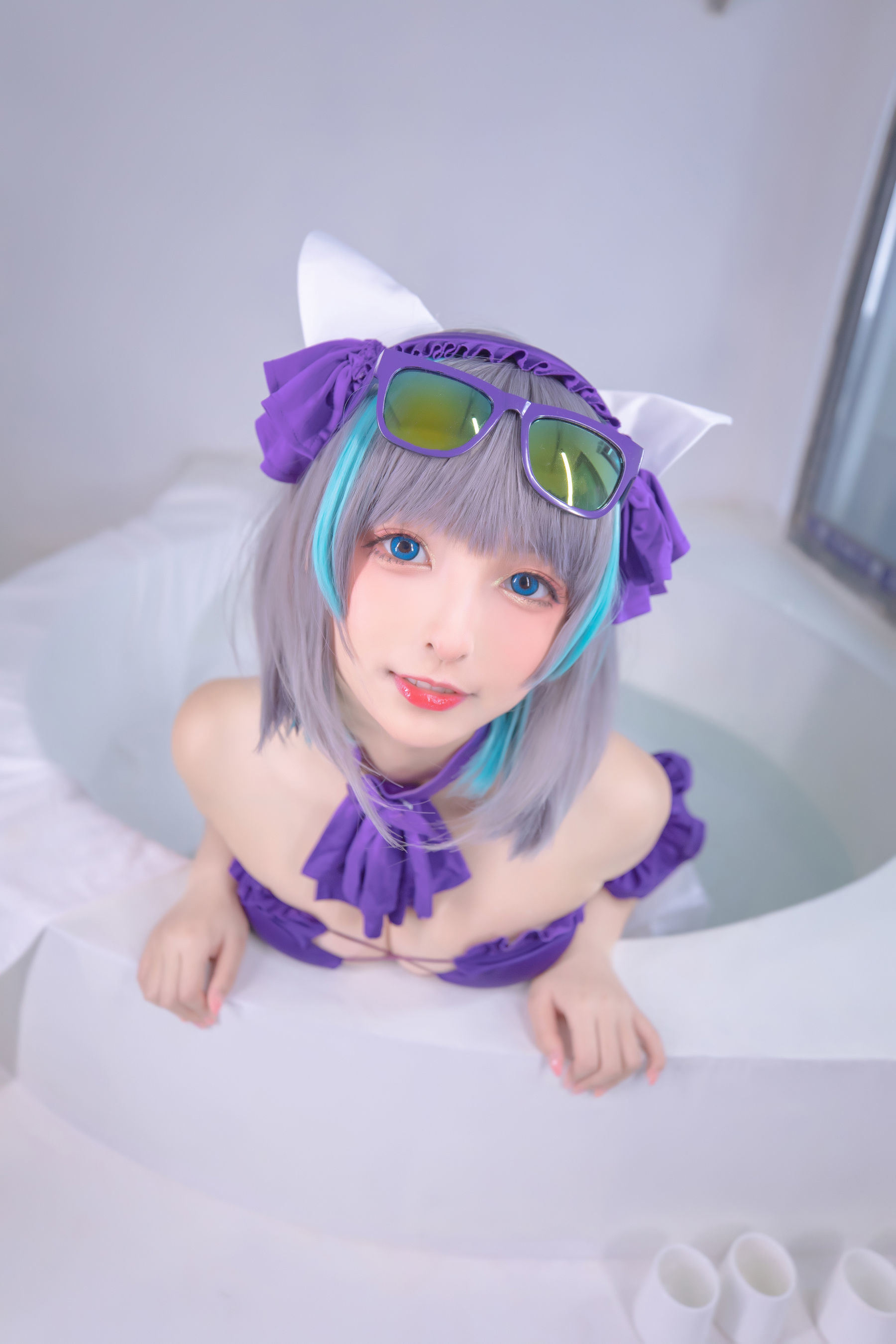 Ảnh Coser Nổi Tiếng Trên Mạng]  belle  Kagura Ban Mafuyu Chi Cheshire - Sân Vườn Màu Thuần