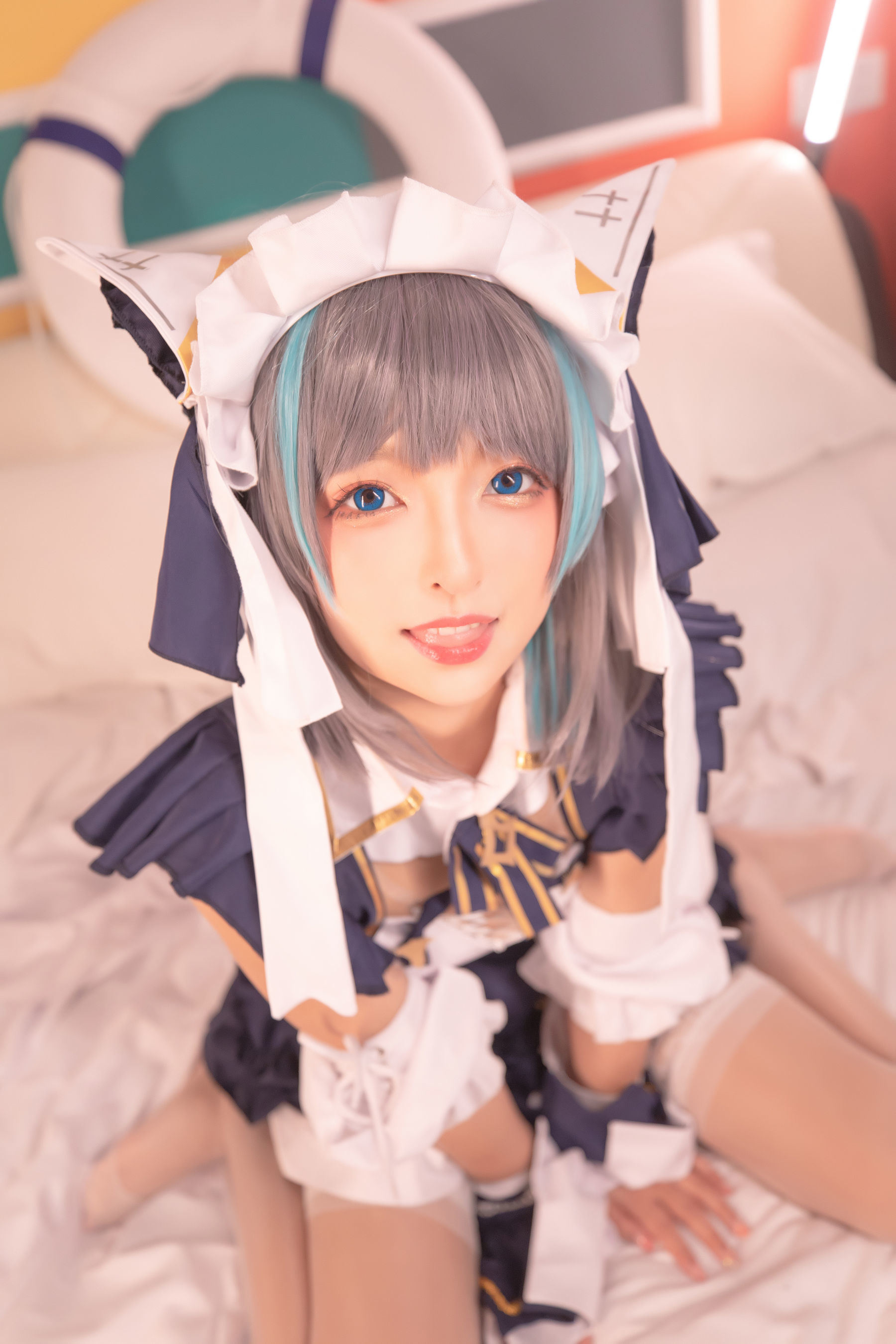 ネット紅人COSER写真] ロリータ神楽板真冬 之 チェシャー - 純色庭園