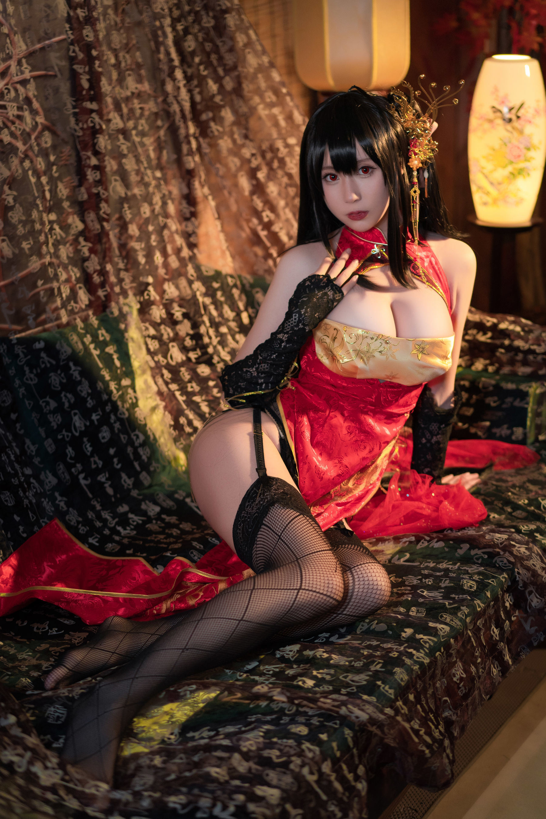 Ảnh Cosplay Net Red] Tây Viên Tự Nam Ca - Đại Phong Áo Dài Qipao