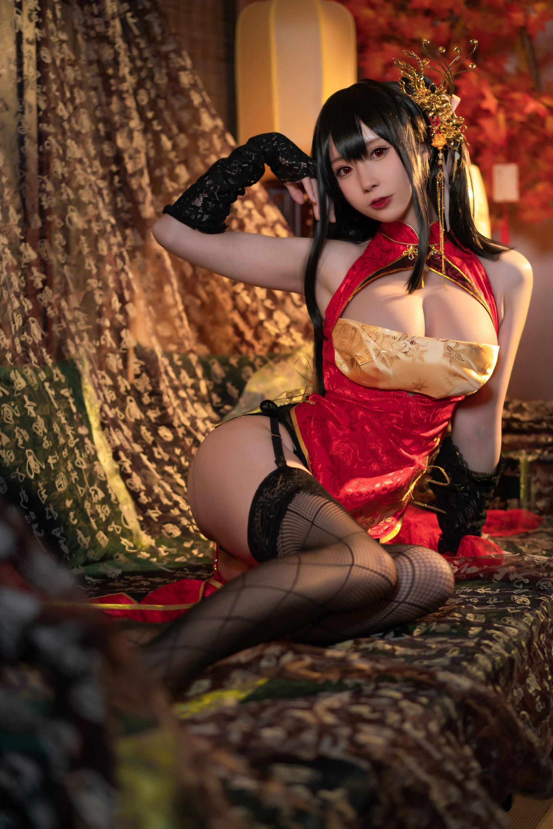 Ảnh Cosplay Net Red] Tây Viên Tự Nam Ca - Đại Phong Áo Dài Qipao