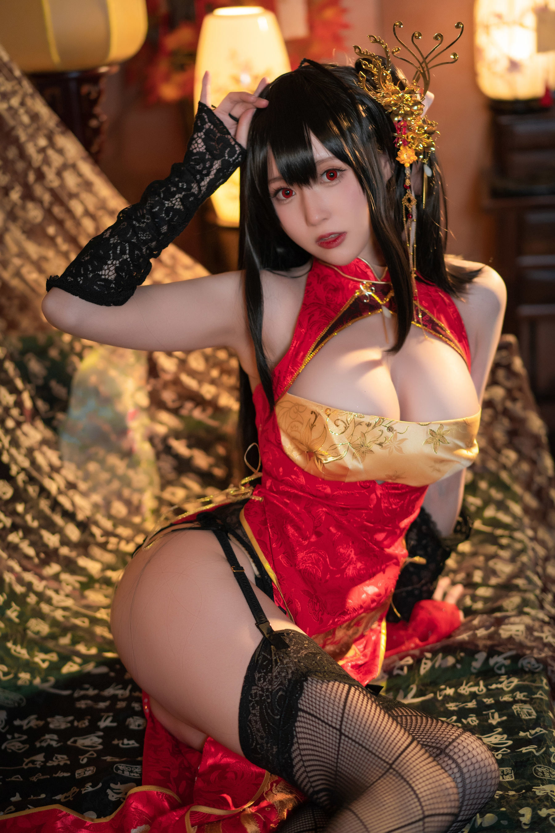 Ảnh Cosplay Net Red] Tây Viên Tự Nam Ca - Đại Phong Áo Dài Qipao