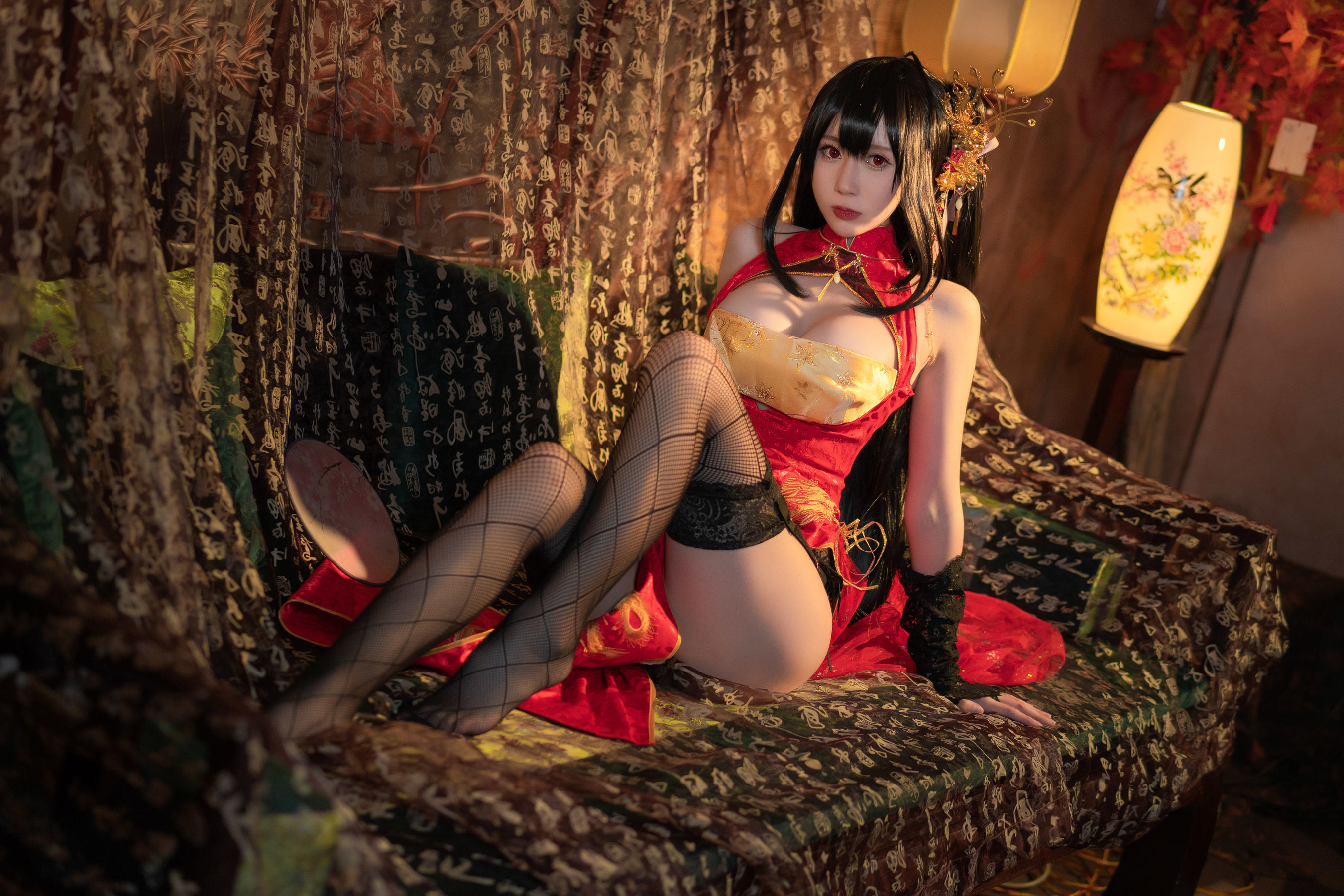 Ảnh Cosplay Net Red] Tây Viên Tự Nam Ca - Đại Phong Áo Dài Qipao