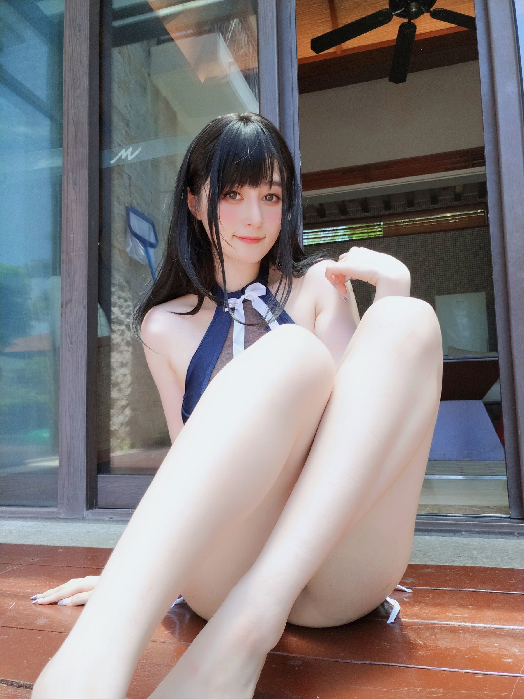 網紅COSER寫真] Coser小姐姐白銀 - 鏤空泳衣