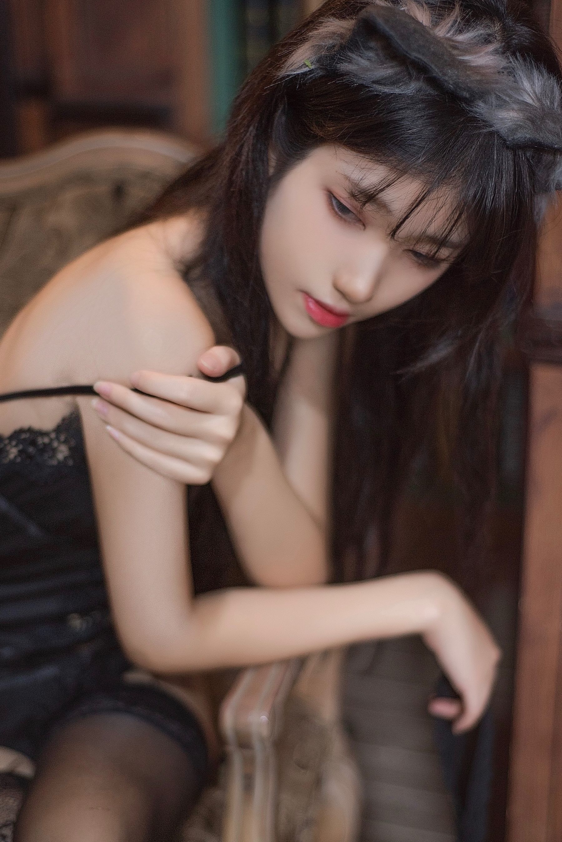 Internet Celebrity Cosplayer Photo] Anime Blogger Nan Tao Momoko - Black Underwear