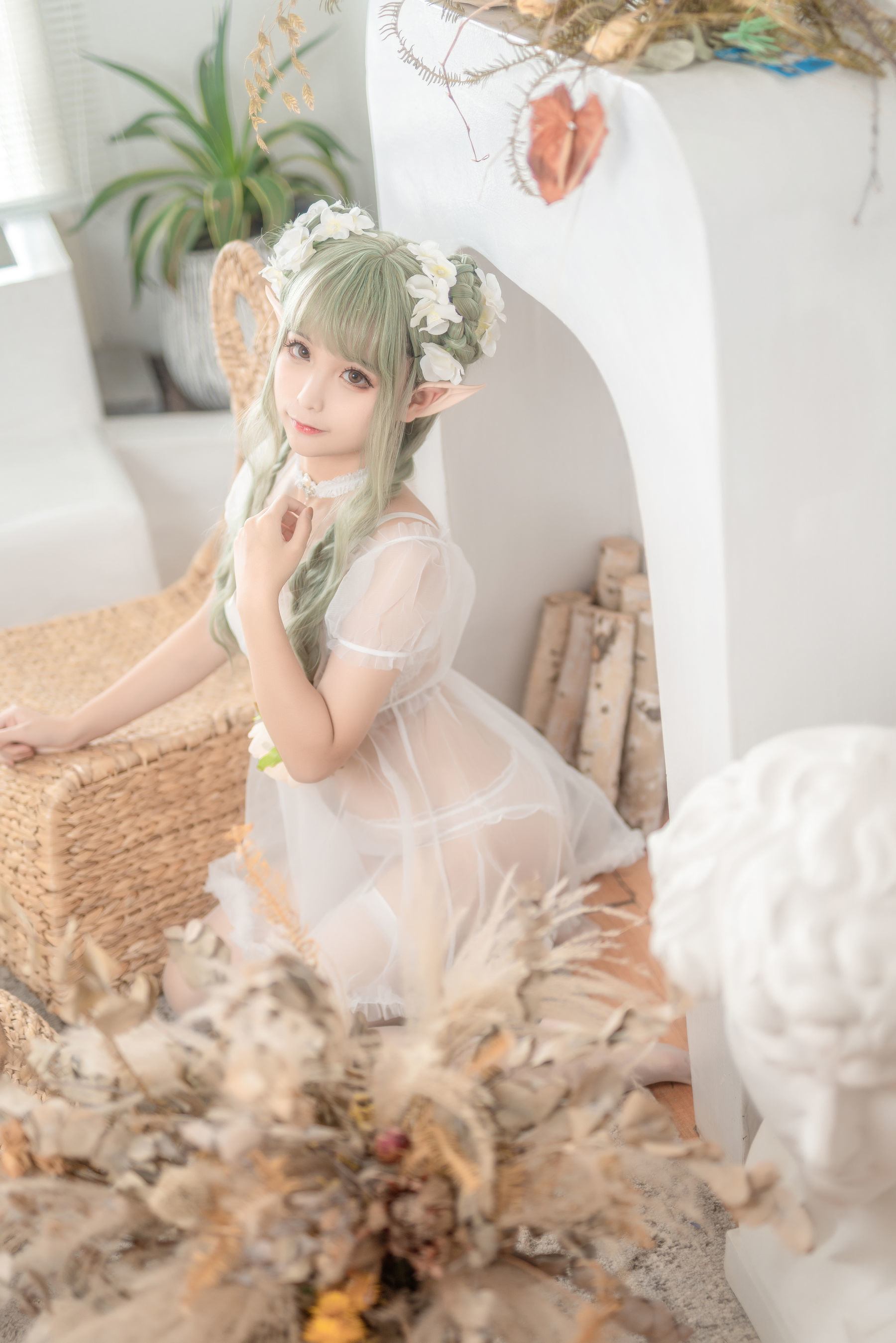 Sách ảnh COSER nổi tiếng] Blogger hoạt hình Stun Mo Mo - Vương quốc Tai nhọn Linh tinh Xanh