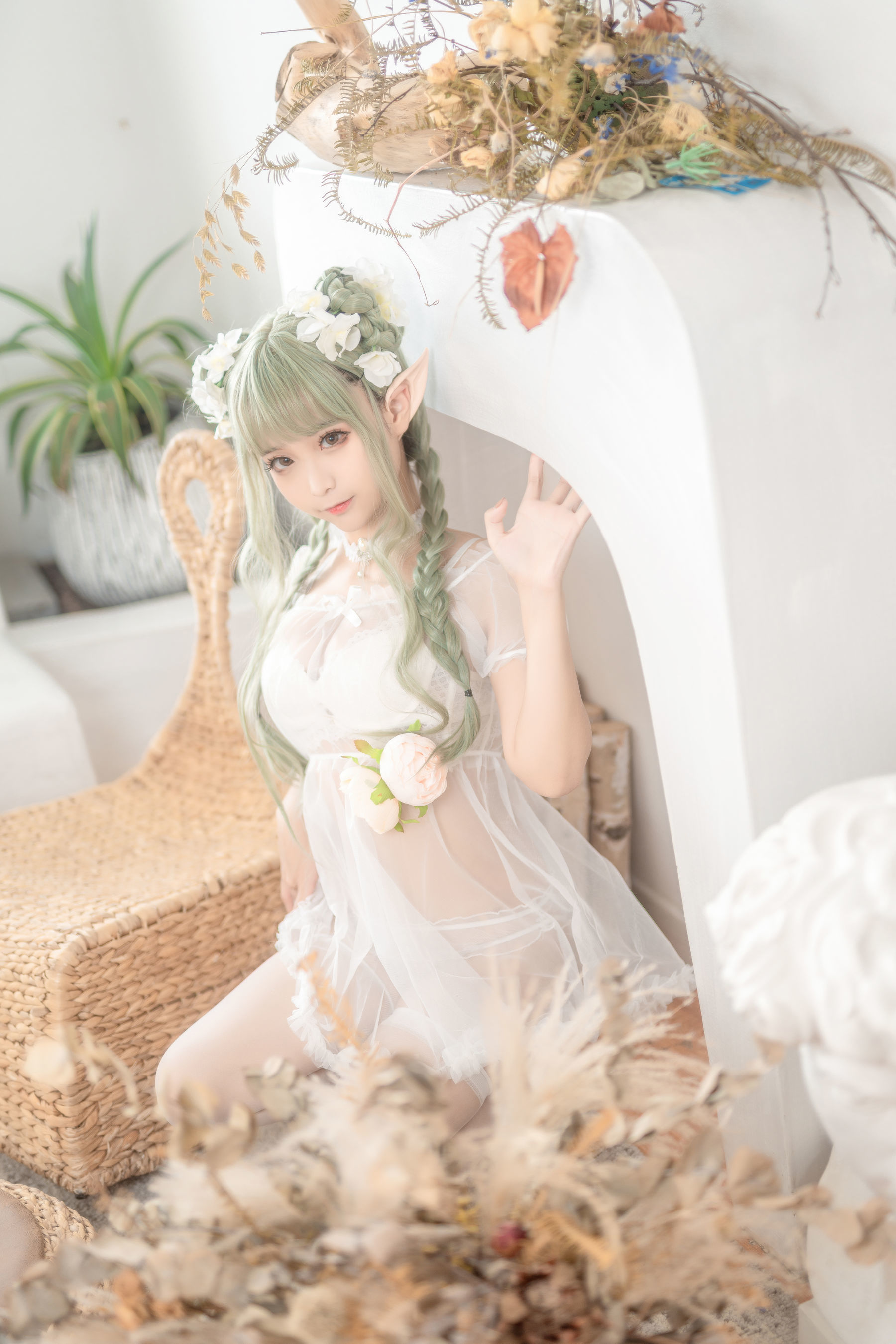 Sách ảnh COSER nổi tiếng] Blogger hoạt hình Stun Mo Mo - Vương quốc Tai nhọn Linh tinh Xanh