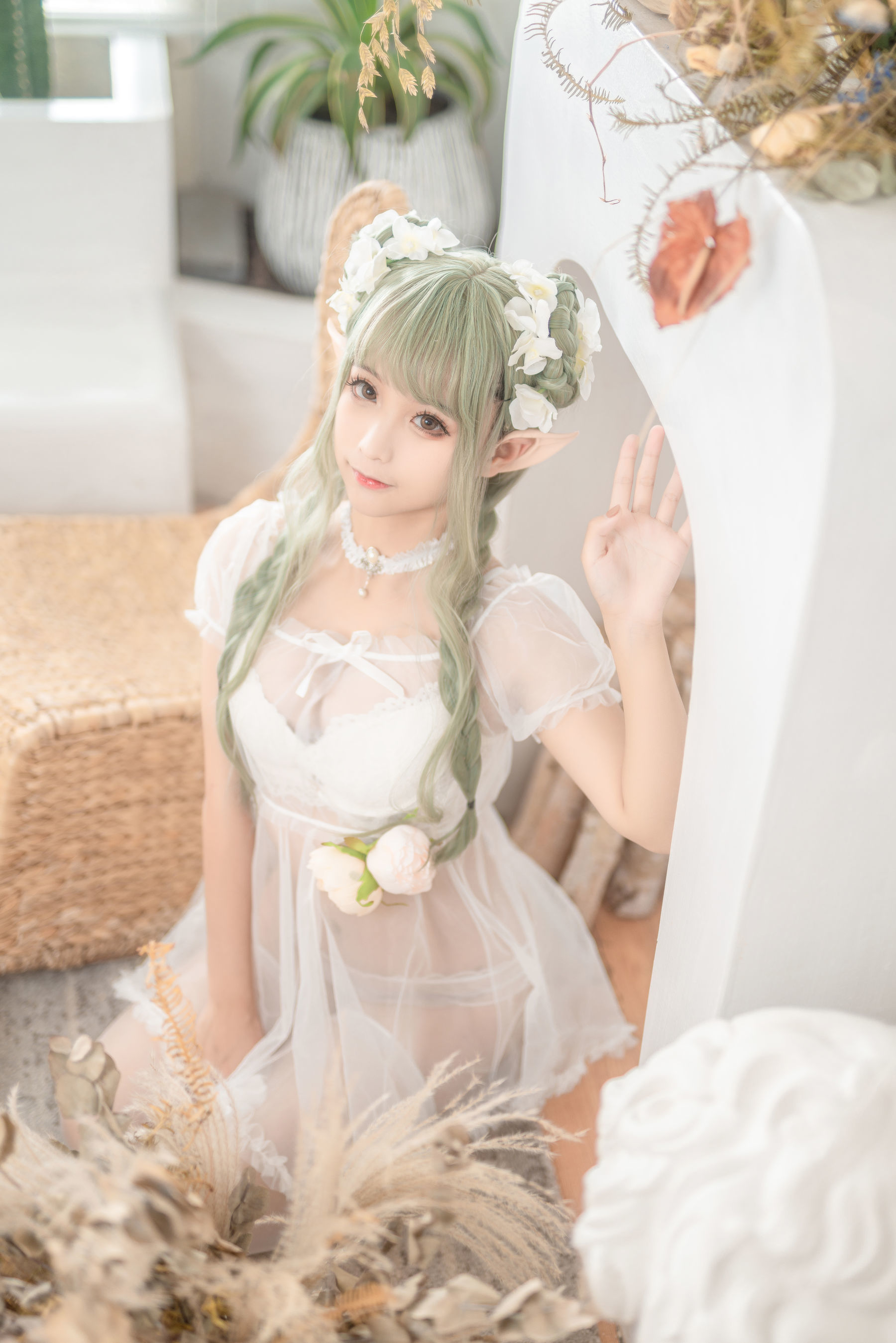 Sách ảnh COSER nổi tiếng] Blogger hoạt hình Stun Mo Mo - Vương quốc Tai nhọn Linh tinh Xanh