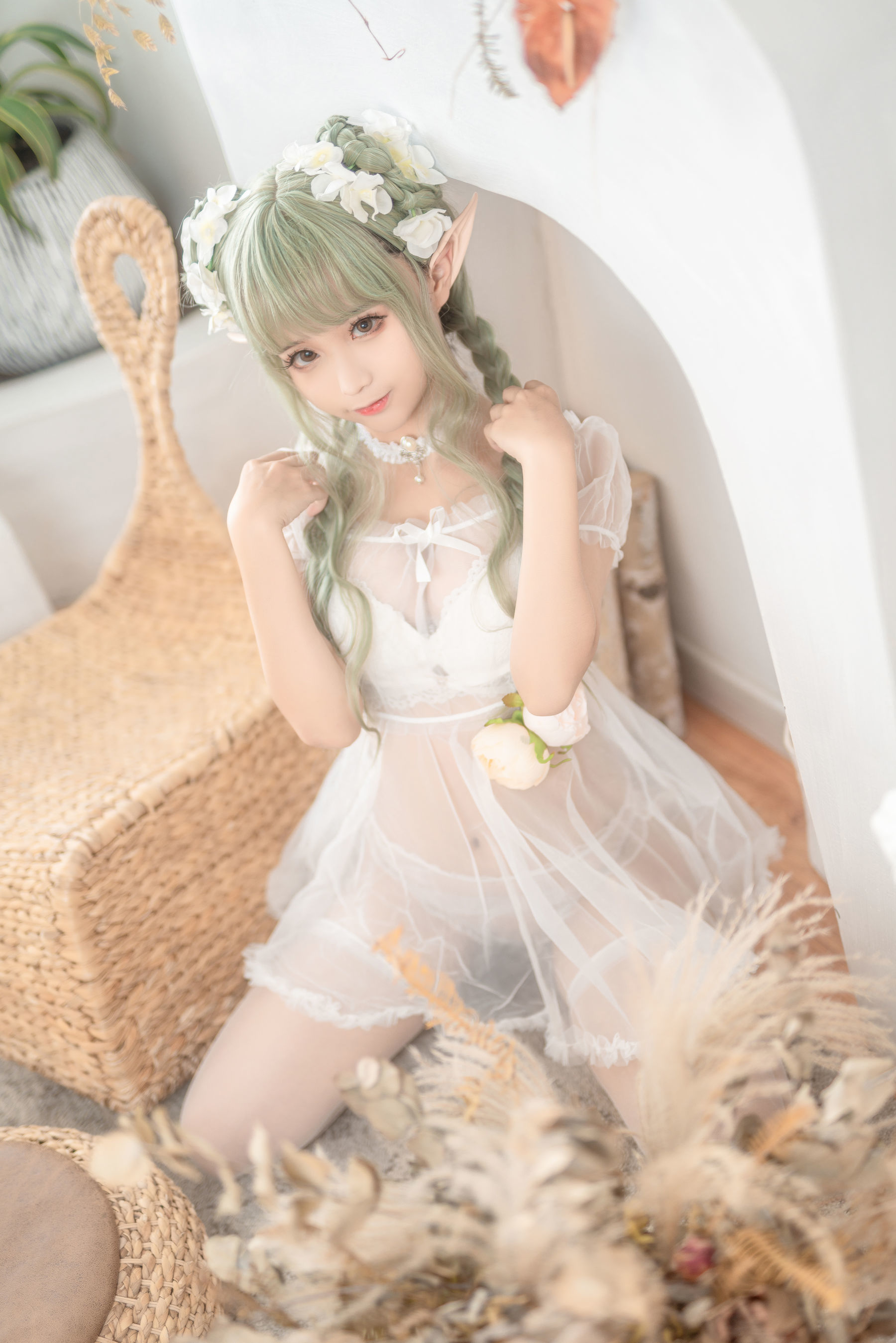 Sách ảnh COSER nổi tiếng] Blogger hoạt hình Stun Mo Mo - Vương quốc Tai nhọn Linh tinh Xanh