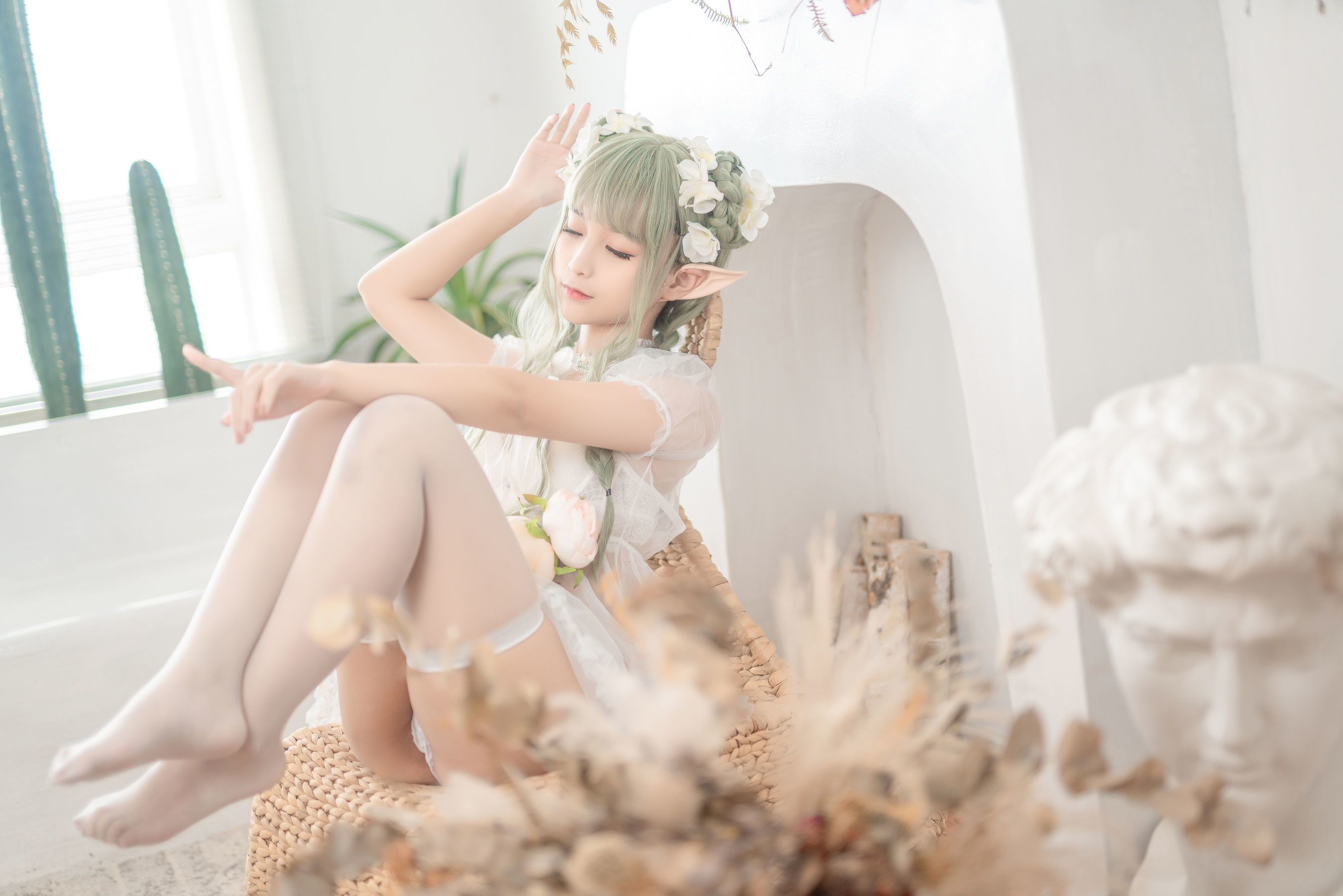 Sách ảnh COSER nổi tiếng] Blogger hoạt hình Stun Mo Mo - Vương quốc Tai nhọn Linh tinh Xanh