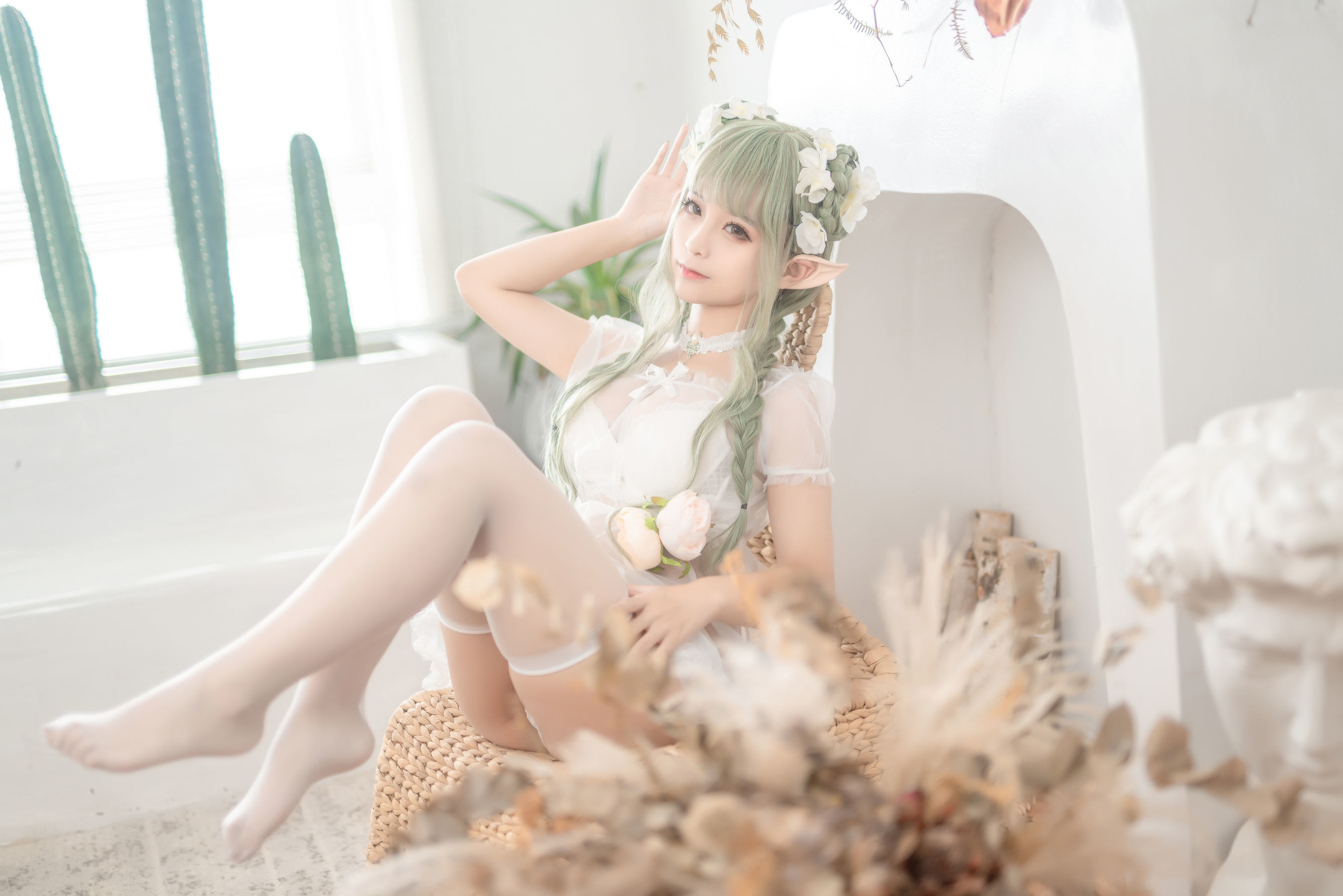 Sách ảnh COSER nổi tiếng] Blogger hoạt hình Stun Mo Mo - Vương quốc Tai nhọn Linh tinh Xanh
