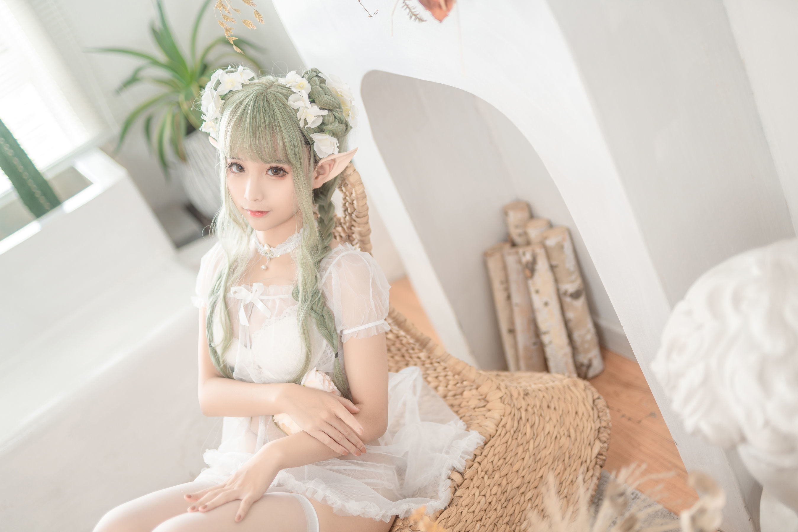 Sách ảnh COSER nổi tiếng] Blogger hoạt hình Stun Mo Mo - Vương quốc Tai nhọn Linh tinh Xanh