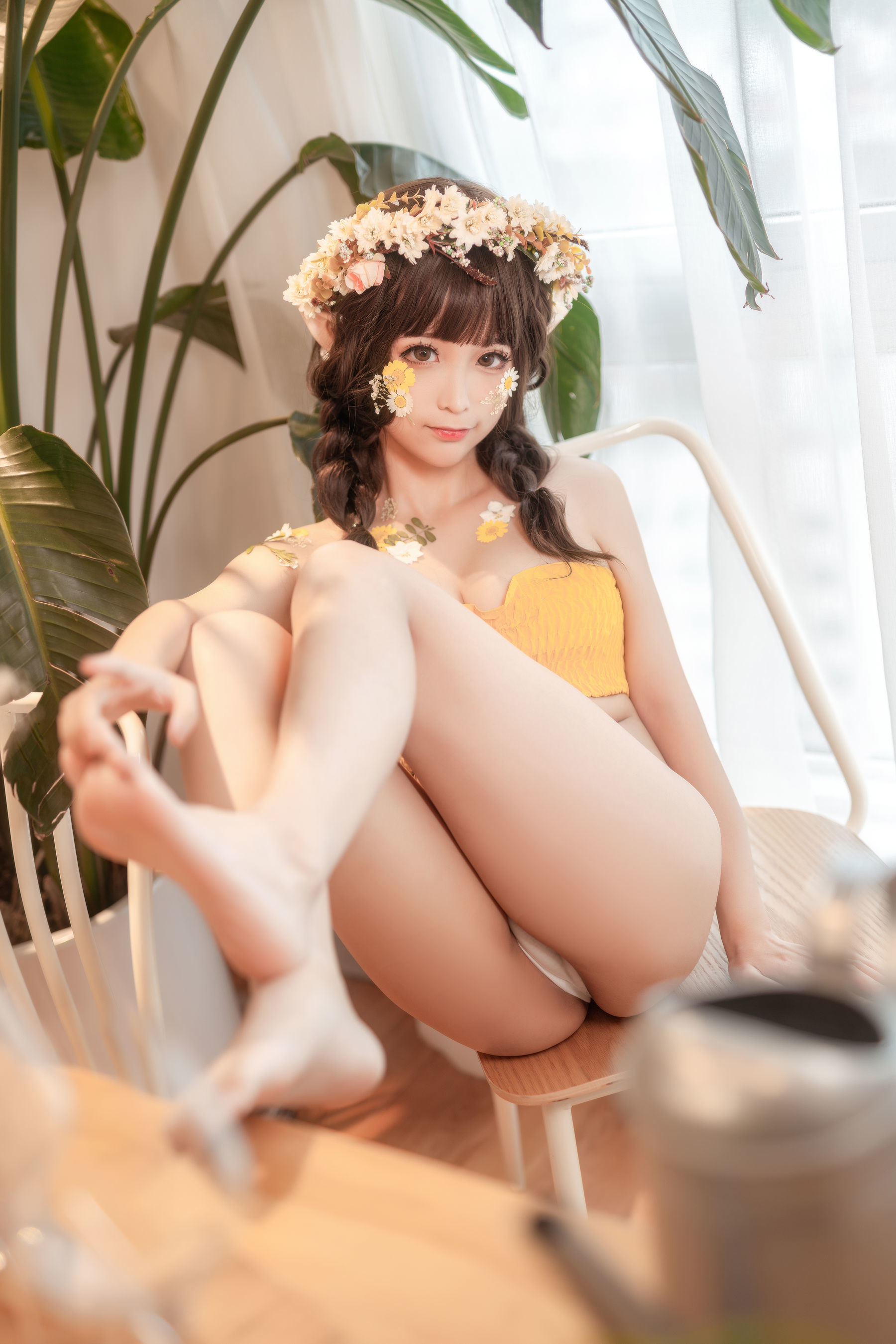 [网红COSER写真] 动漫博主蠢沫沫 - 尖耳国度 花精灵